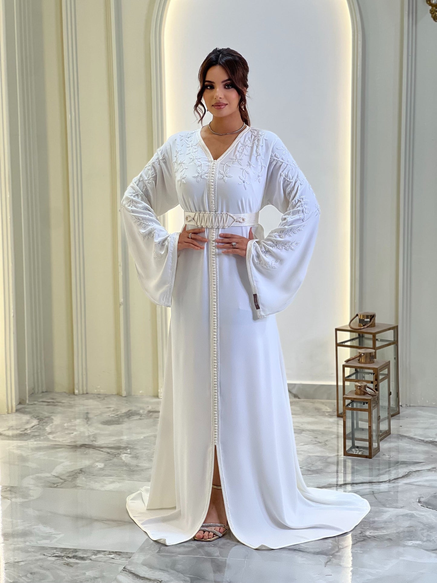Romantic bridal gown - Ruby White | Boho bridal gown | Modest wedding dress | Drop waist wedding | Fairy tale dress