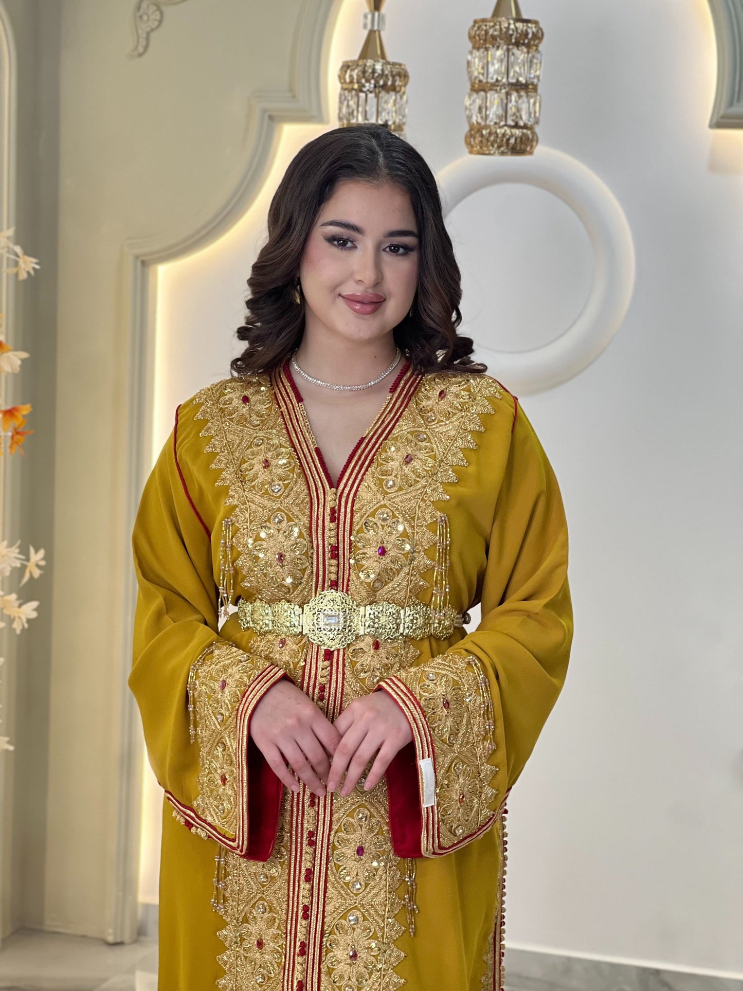 Caftan de Luxe - Satin floor length - Kaftan Noa | Takchita Couture | Bespoke Silk Gown | Seta ricamata