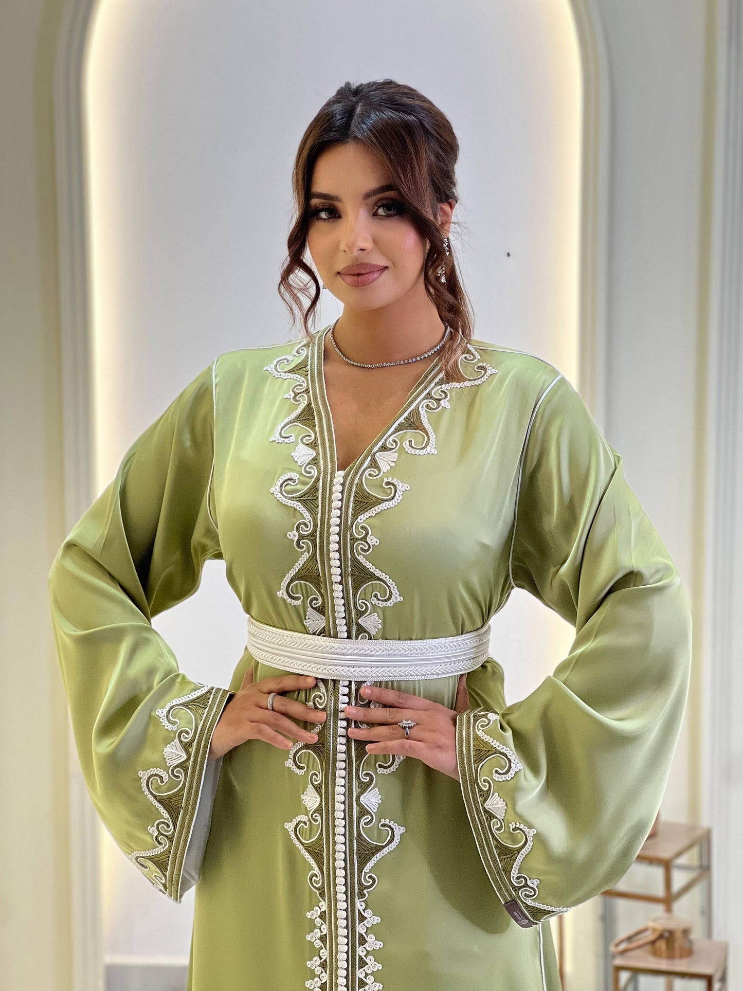 Caftan de Luxe - Fairy tale dress - Celestine | Takchita Couture | Bespoke Silk Gown | Seta ricamata