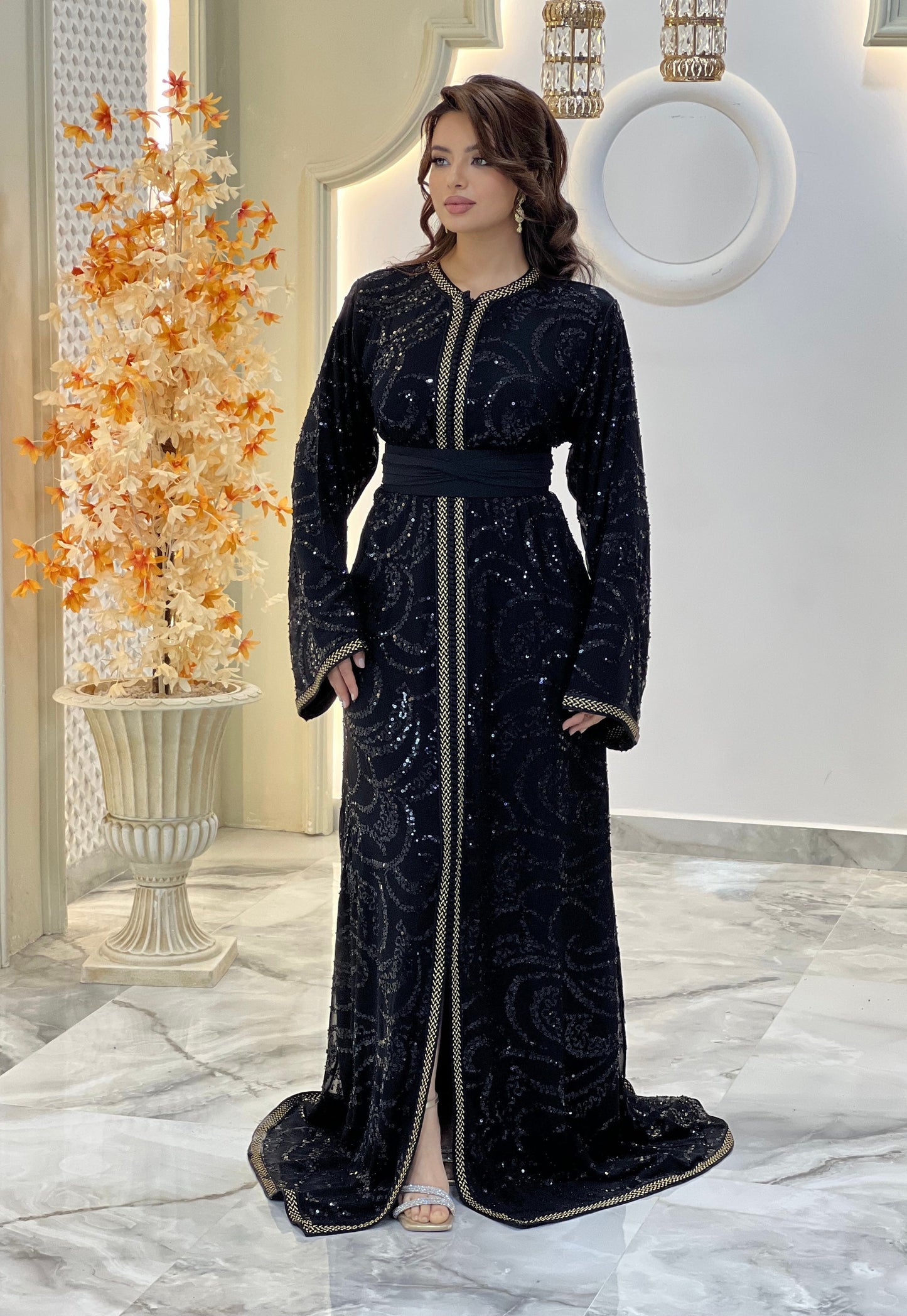 Satin floor length - ZAHARA NOIR | Renaissance gown | Romantic gown | Engagement gown | Renaissance dress