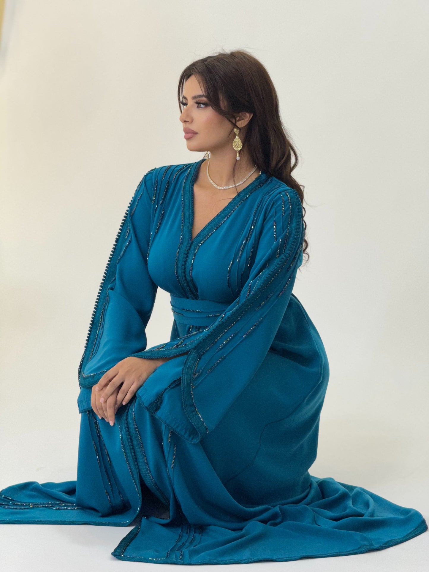 Bias low open back - Caftan Malika | Corset wedding dress | Fairy wedding dress | Second look outfit | Ren faire dress