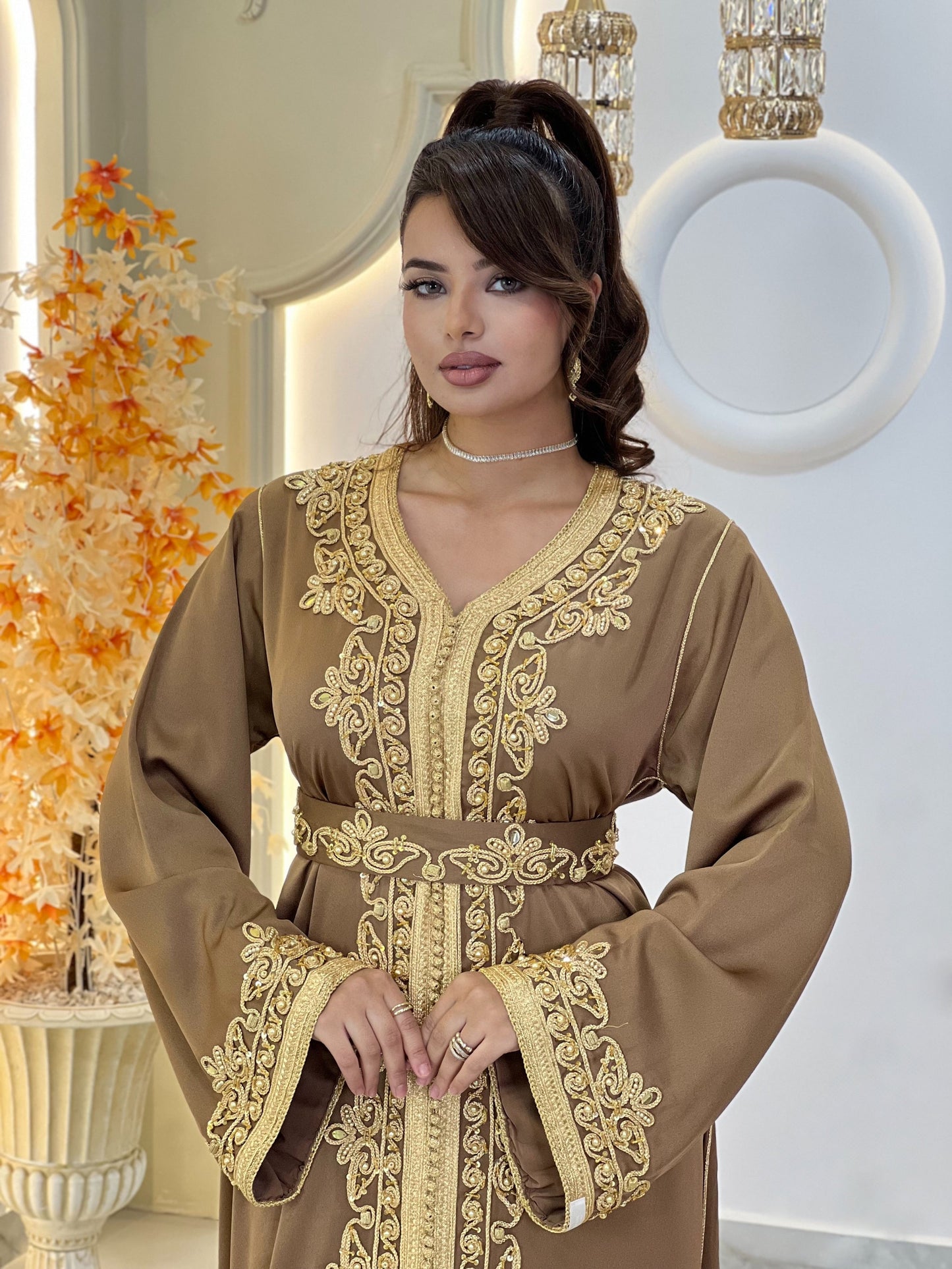 Standesamt Kleid - Courtesan dress - Kaftan Golnaz | Hochzeit Gast | Luxus Kaftan | Seide