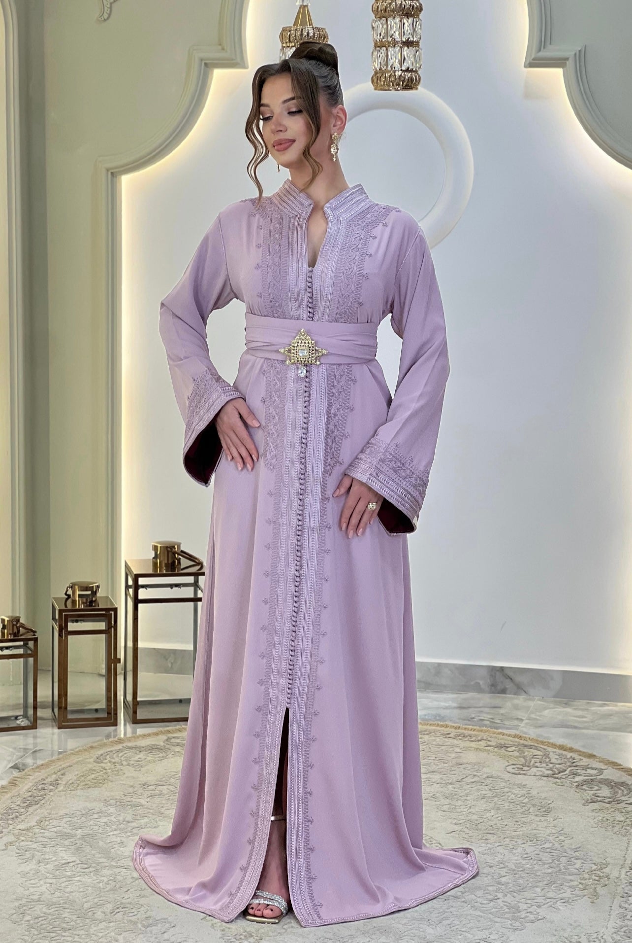 Bridal gown boho - Caftan Nazeera | Reception dress | Backless bride dress | Gown with train | Romantic bridal gown
