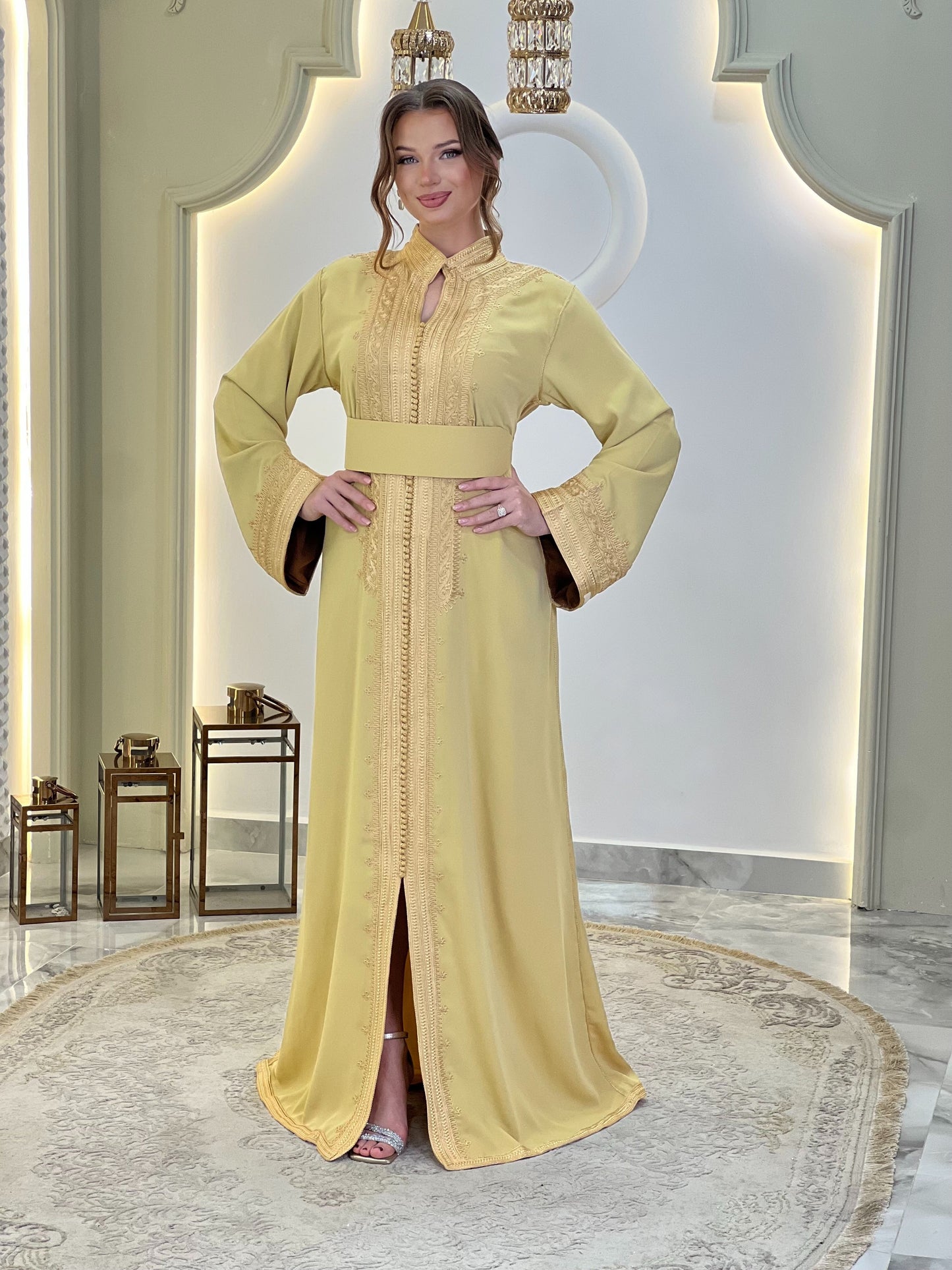 Bridal gown boho - Caftan Nazeera | Reception dress | Backless bride dress | Gown with train | Romantic bridal gown