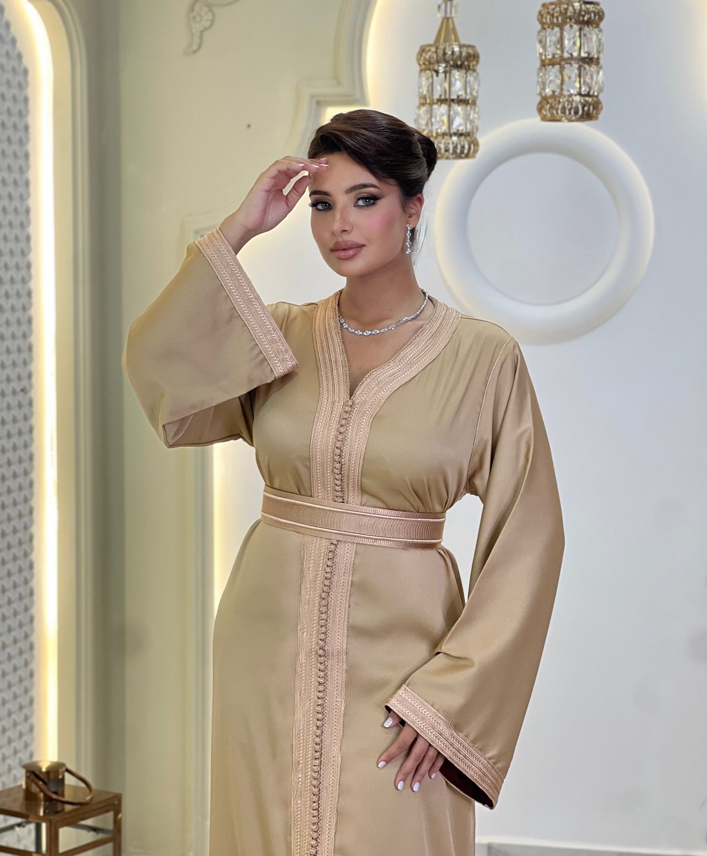 Courtesan dress - Caftan Maram | Glitter Bridal Lux | Civil court dress | Pearl lace corset | Fantasy bridal gown
