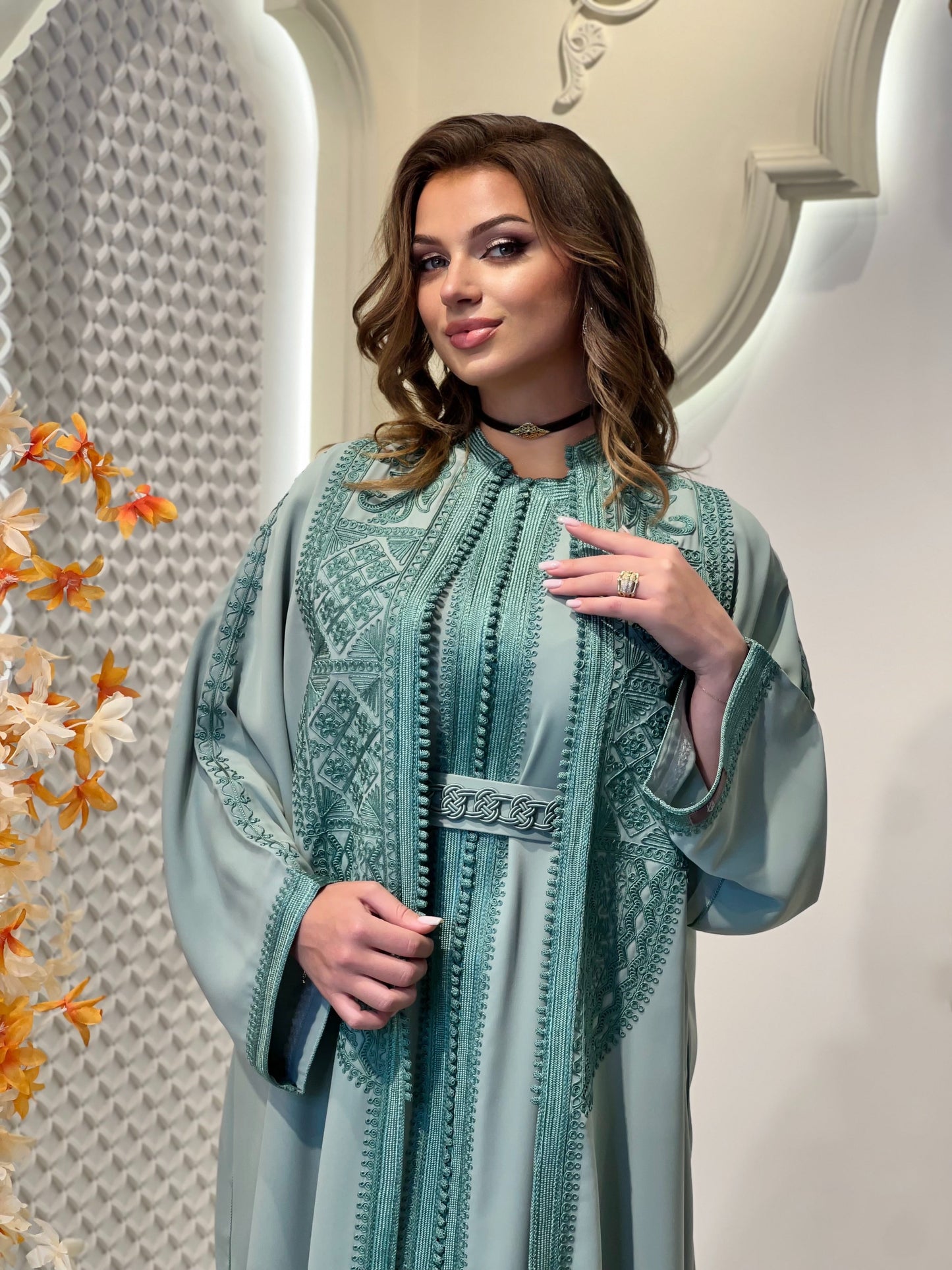 Modest wedding dress - Daur | Drop waist wedding | Fairy tale dress | Venice Carnival | Satin floor length