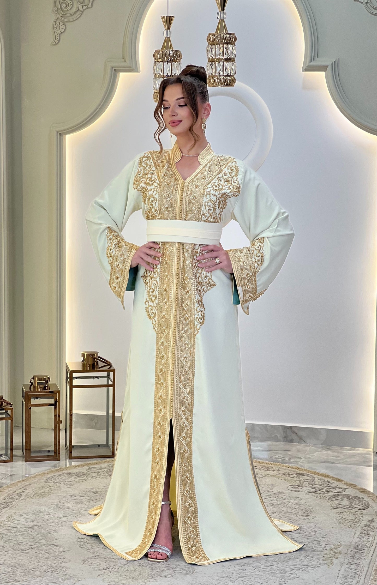Silk reception dress - Caftan Afsana | Wedding dress simple | Flowy wedding | Rustic wedding dress | Bridal gown boho