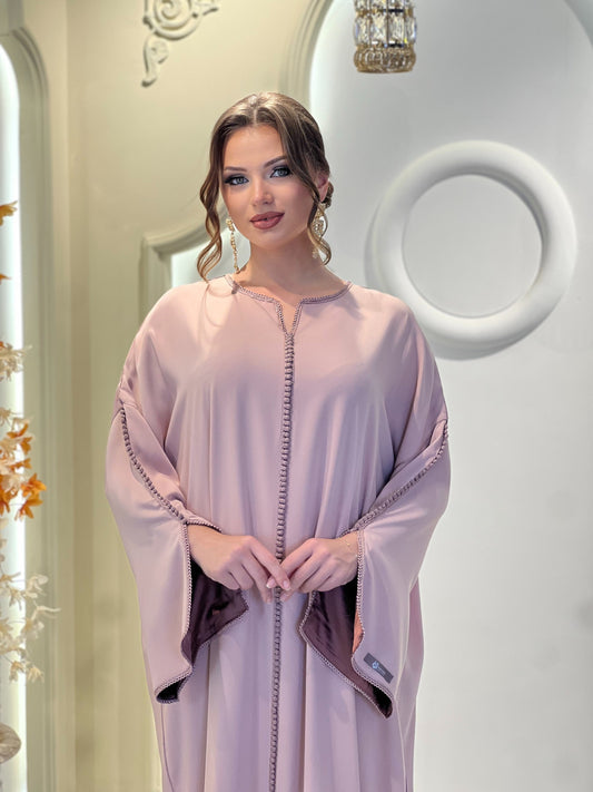 Modest wedding dress - Nayla Pink | Drop waist wedding | Fairy tale dress | Venice Carnival | Satin floor length