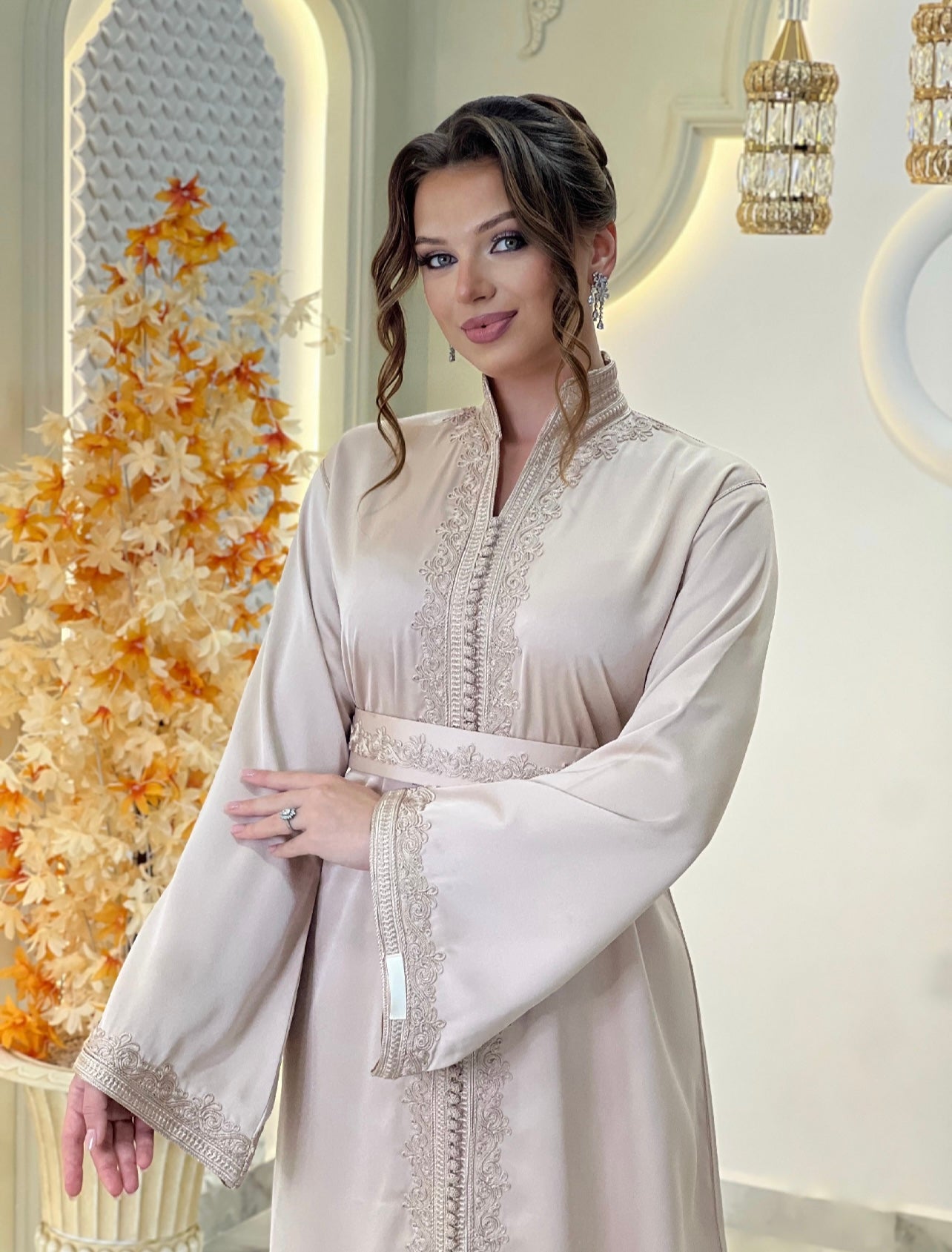 Flowy wedding - Caftan Dounia | Rustic wedding dress | Bridal gown boho | Reception dress | Backless bride dress