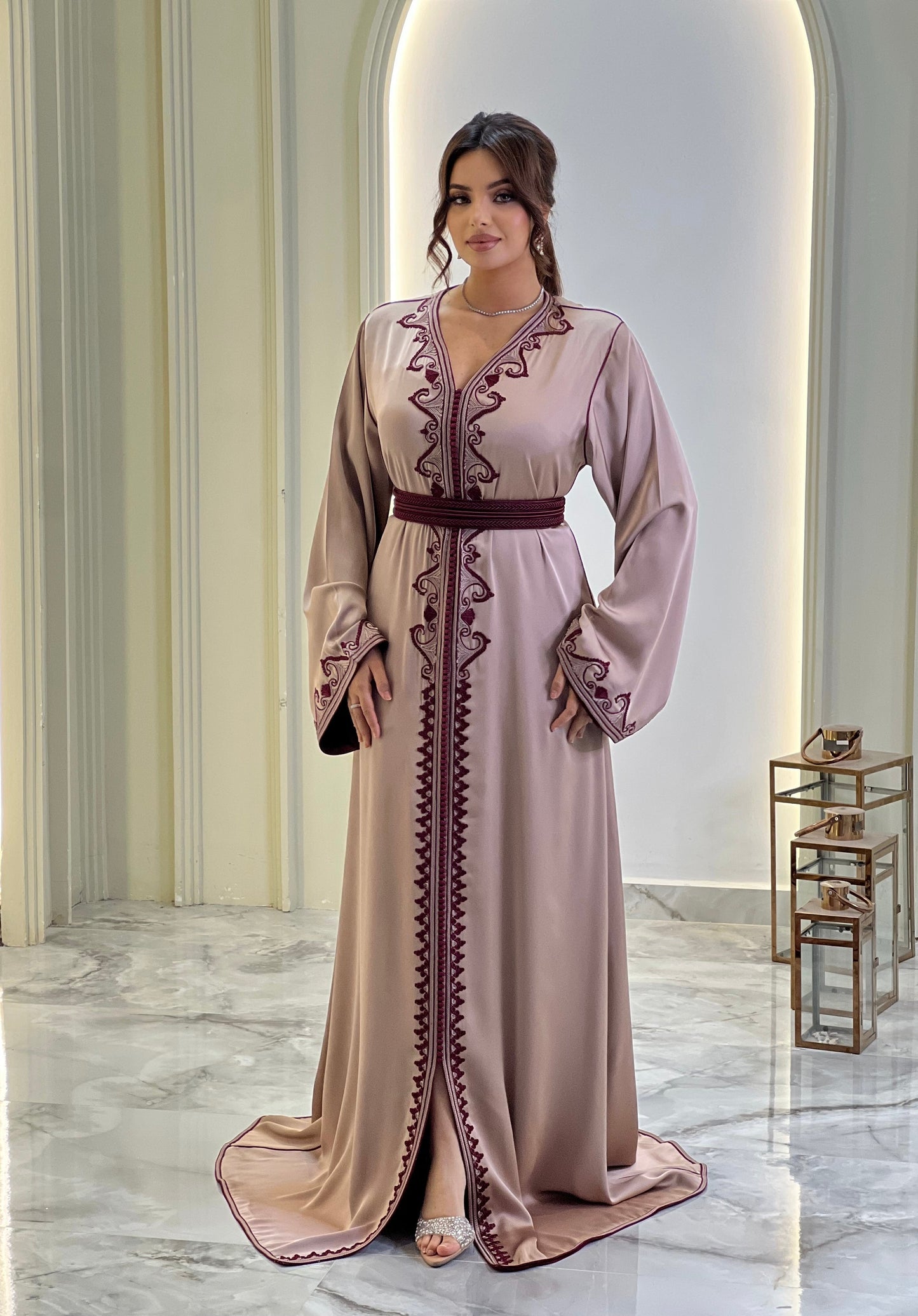 Modest wedding dress - Celestine | Drop waist wedding | Fairy tale dress | Venice Carnival | Satin floor length