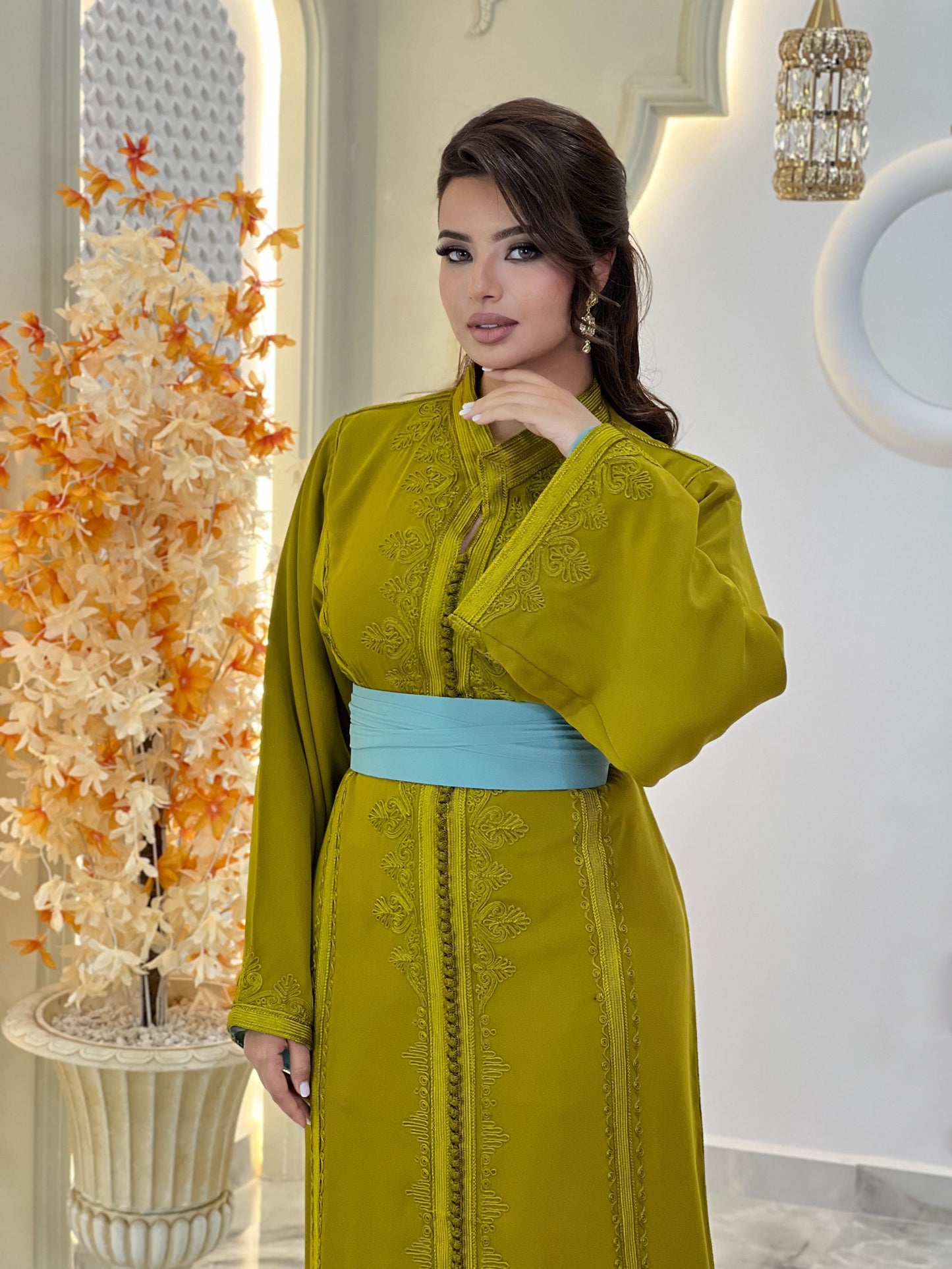 Ren faire dress - Caftan Nawal | Rehearsal silk dress | Silk reception dress | Wedding dress simple | Flowy wedding
