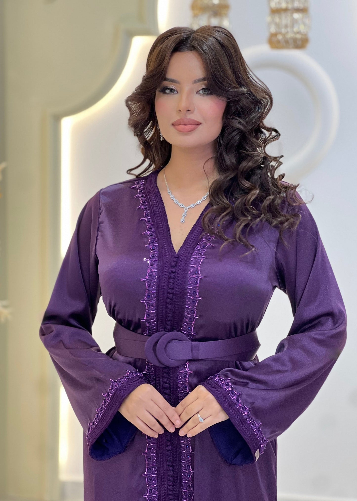 Satin floor length - Kaftan Melila | Renaissance gown | Romantic gown | Engagement gown | Renaissance dress