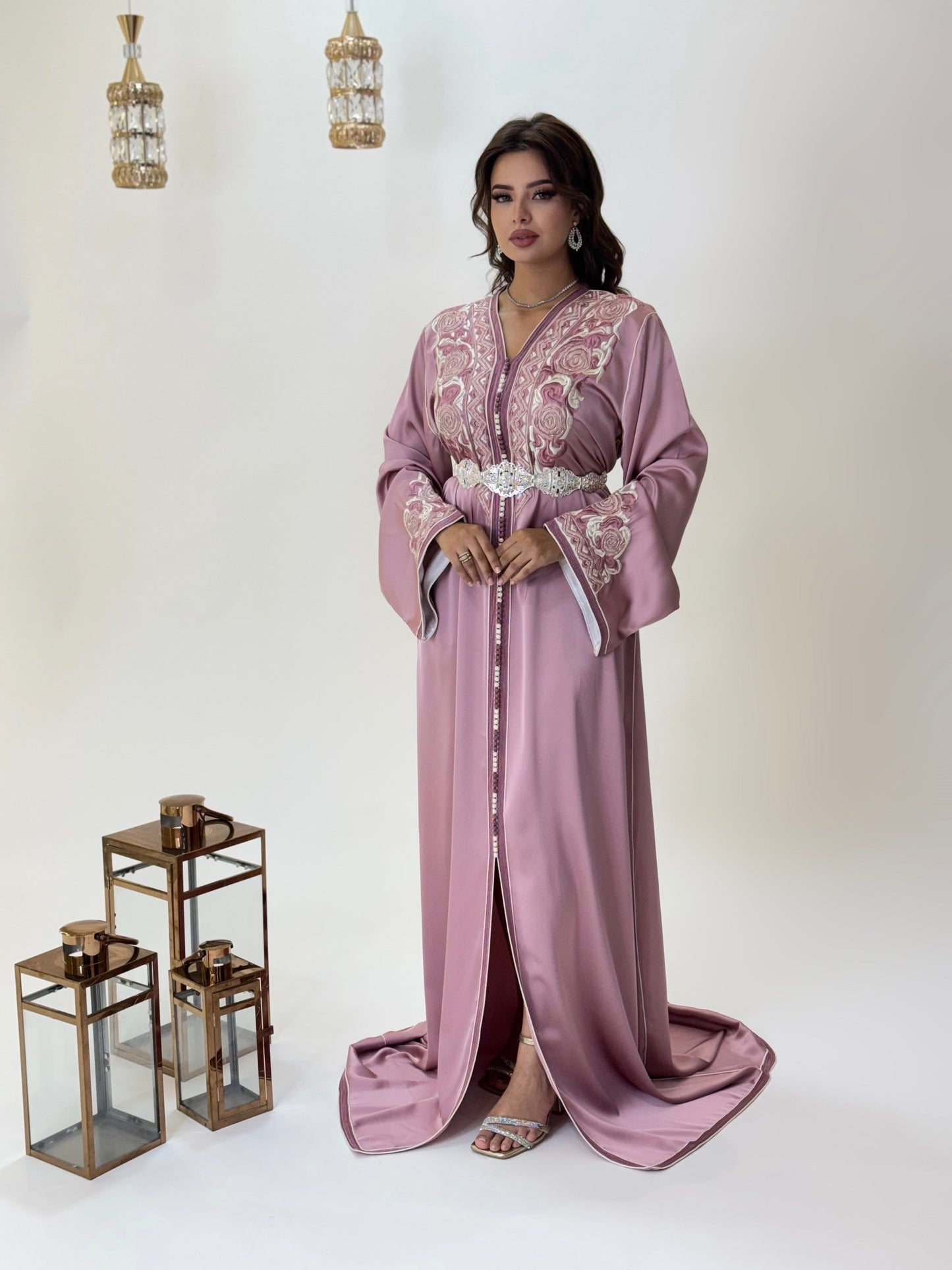 Civil court dress - Caftan Sania | Pearl lace corset | Fantasy bridal gown | Pearl mini gown | Bias low open back