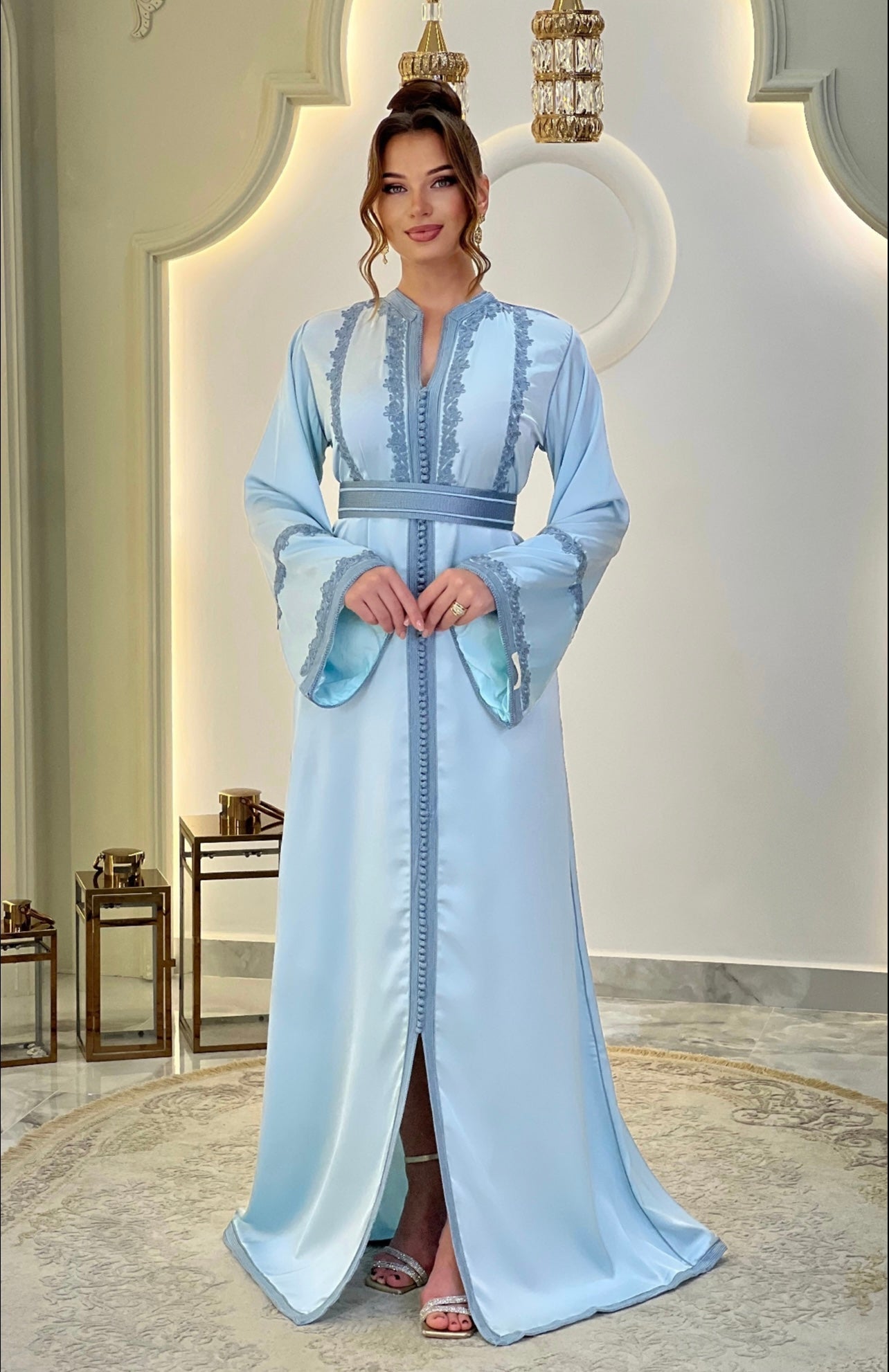 Romantic bridal gown - Caftan Maisa | Boho bridal gown | Modest wedding dress | Drop waist wedding | Fairy tale dress