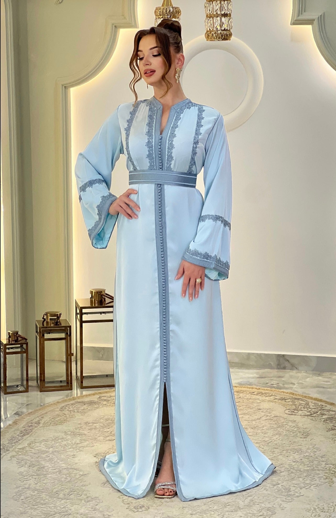 Romantic bridal gown - Caftan Maisa | Boho bridal gown | Modest wedding dress | Drop waist wedding | Fairy tale dress