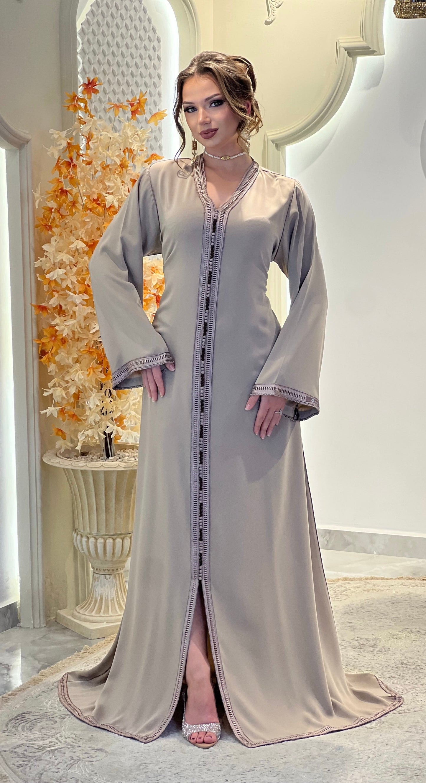 Satin floor length - Dina | Renaissance gown | Romantic gown | Engagement gown | Renaissance dress
