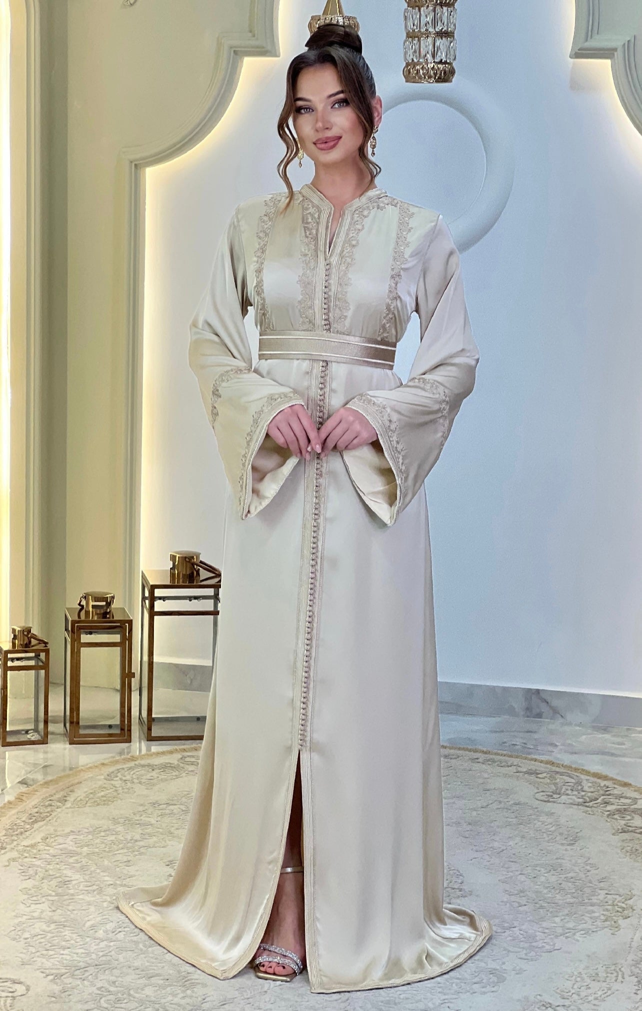 Romantic bridal gown - Caftan Maisa | Boho bridal gown | Modest wedding dress | Drop waist wedding | Fairy tale dress