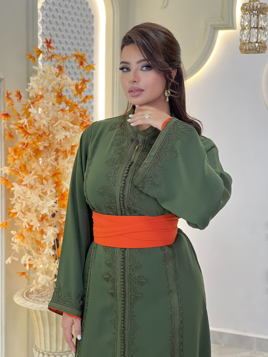 Marokkaanse Jurk - Ren faire dress - Caftan Nawal | Bruiloft Gast | Handgemaakt | Exclusieve Takchita