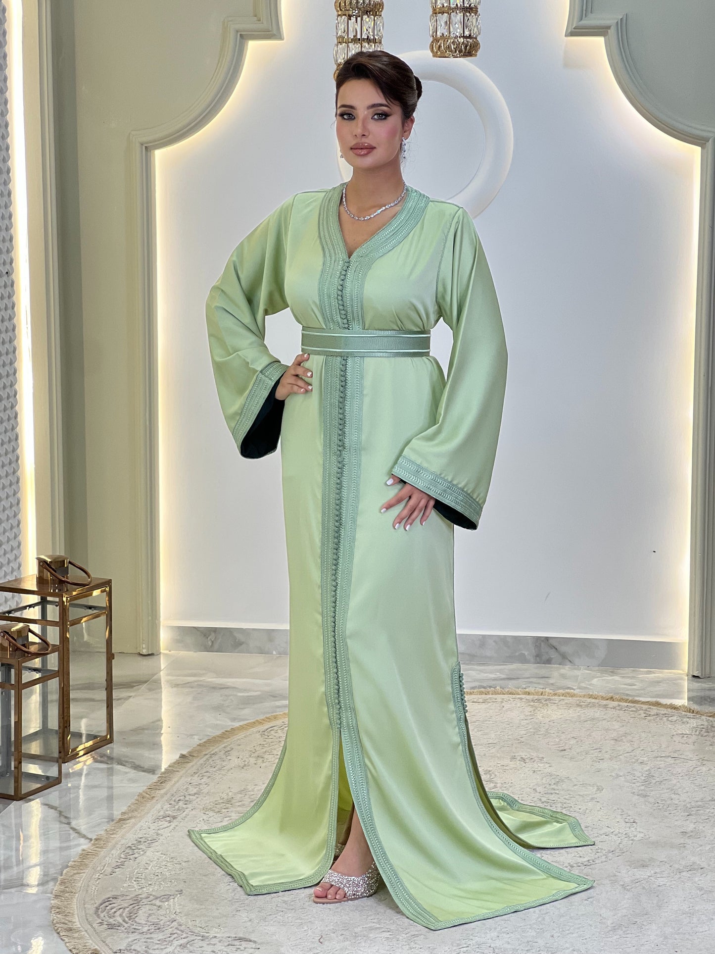 Courtesan dress - Caftan Maram | Glitter Bridal Lux | Civil court dress | Pearl lace corset | Fantasy bridal gown