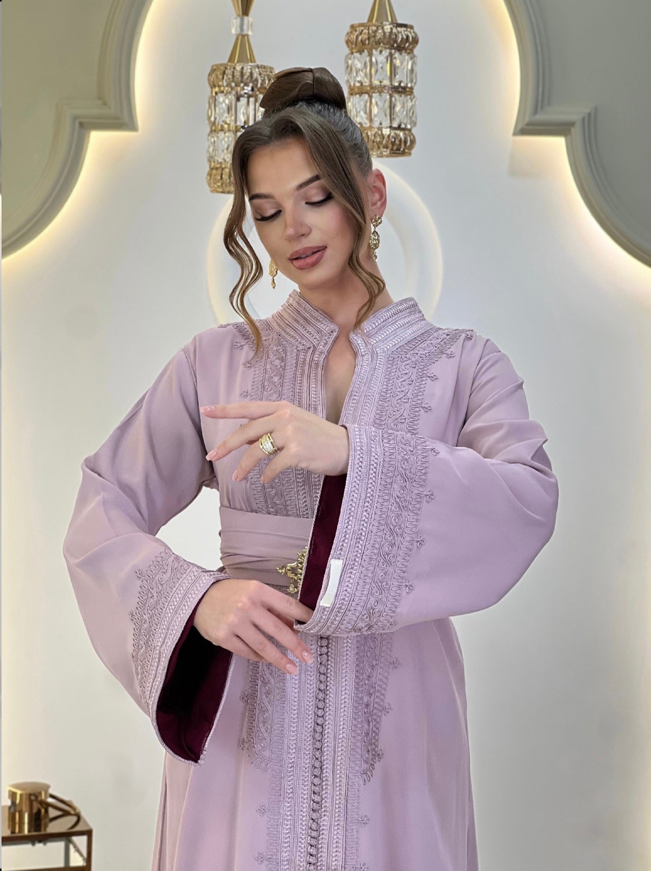 Bridal gown boho - Caftan Nazeera | Reception dress | Backless bride dress | Gown with train | Romantic bridal gown