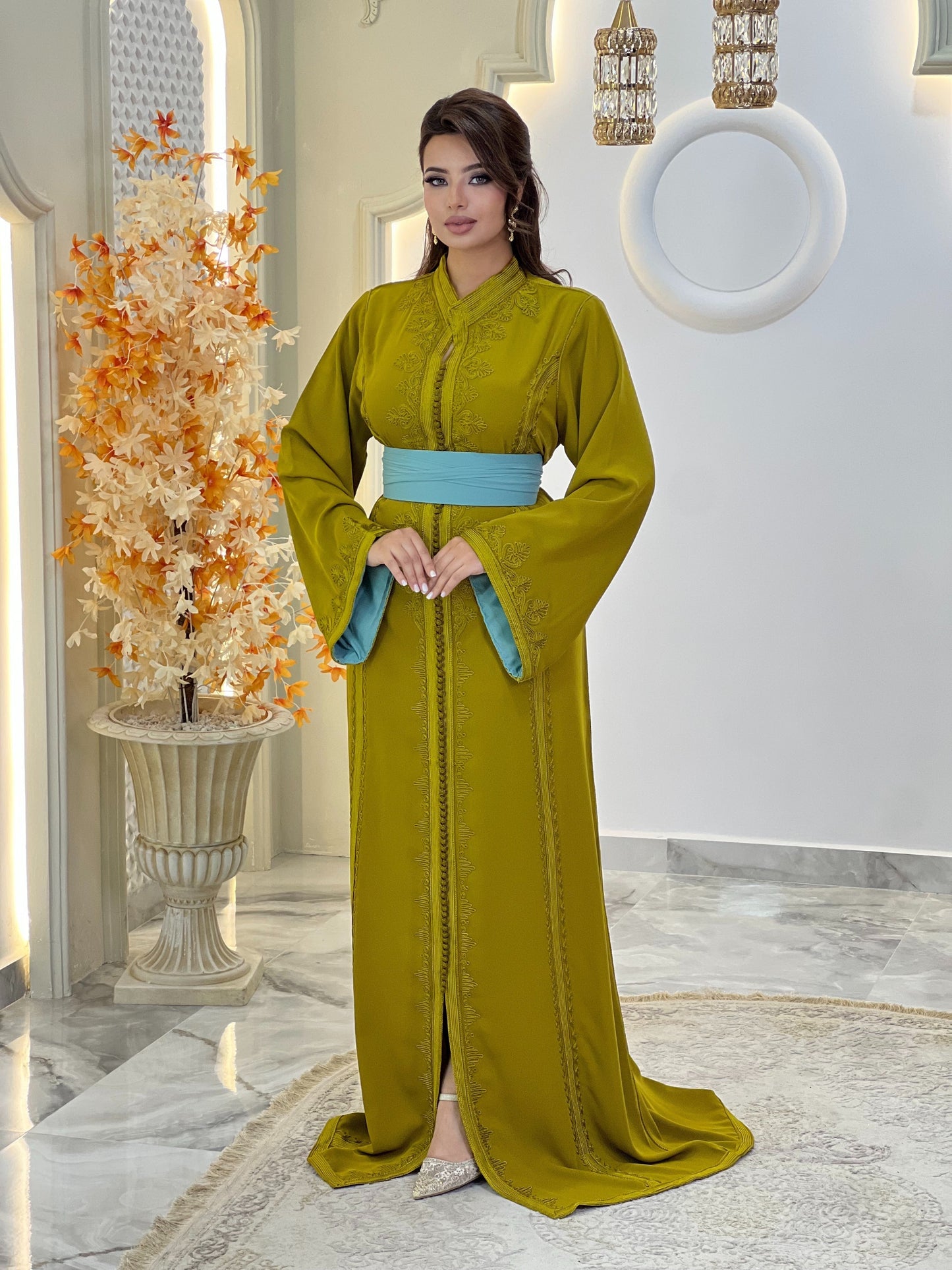 Ren faire dress - Caftan Nawal | Rehearsal silk dress | Silk reception dress | Wedding dress simple | Flowy wedding