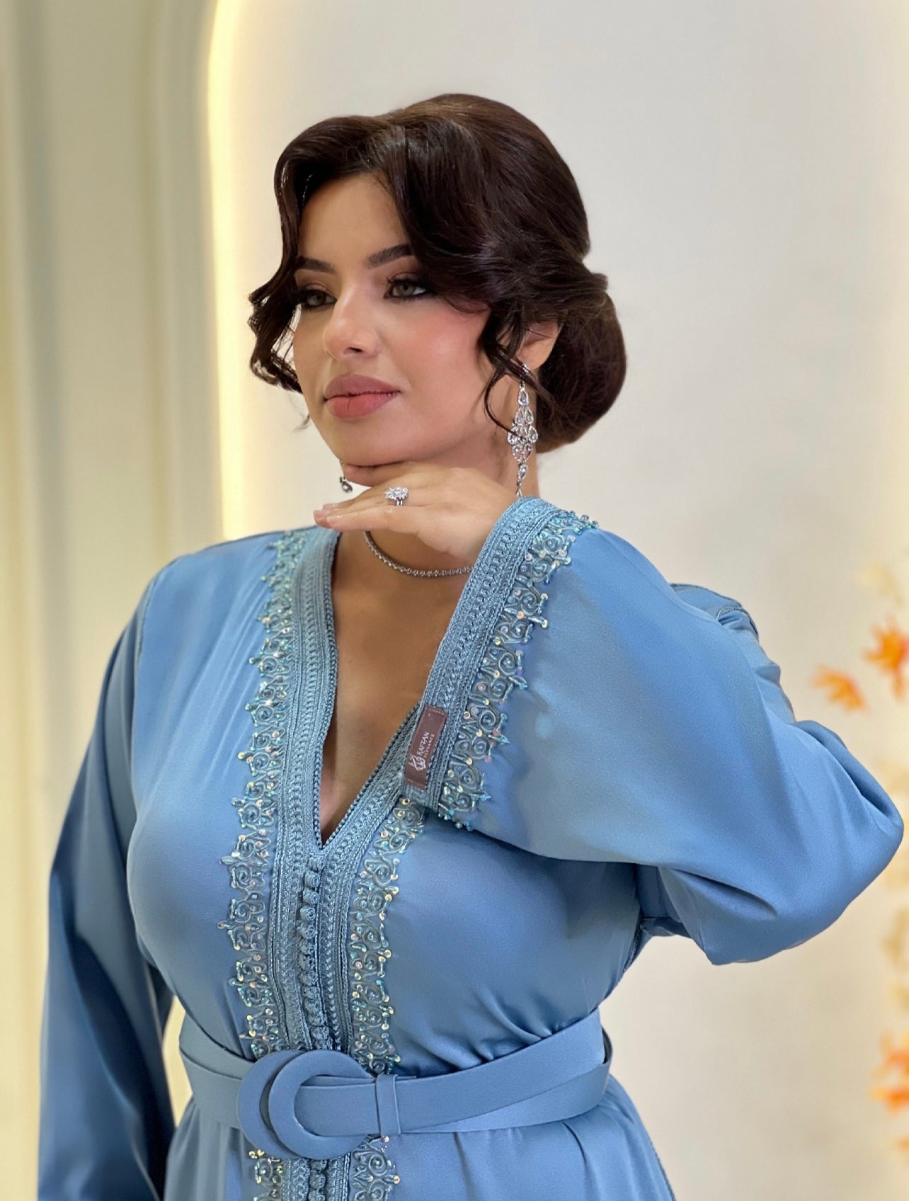 Satin floor length - Kaftan Melila | Renaissance gown | Romantic gown | Engagement gown | Renaissance dress