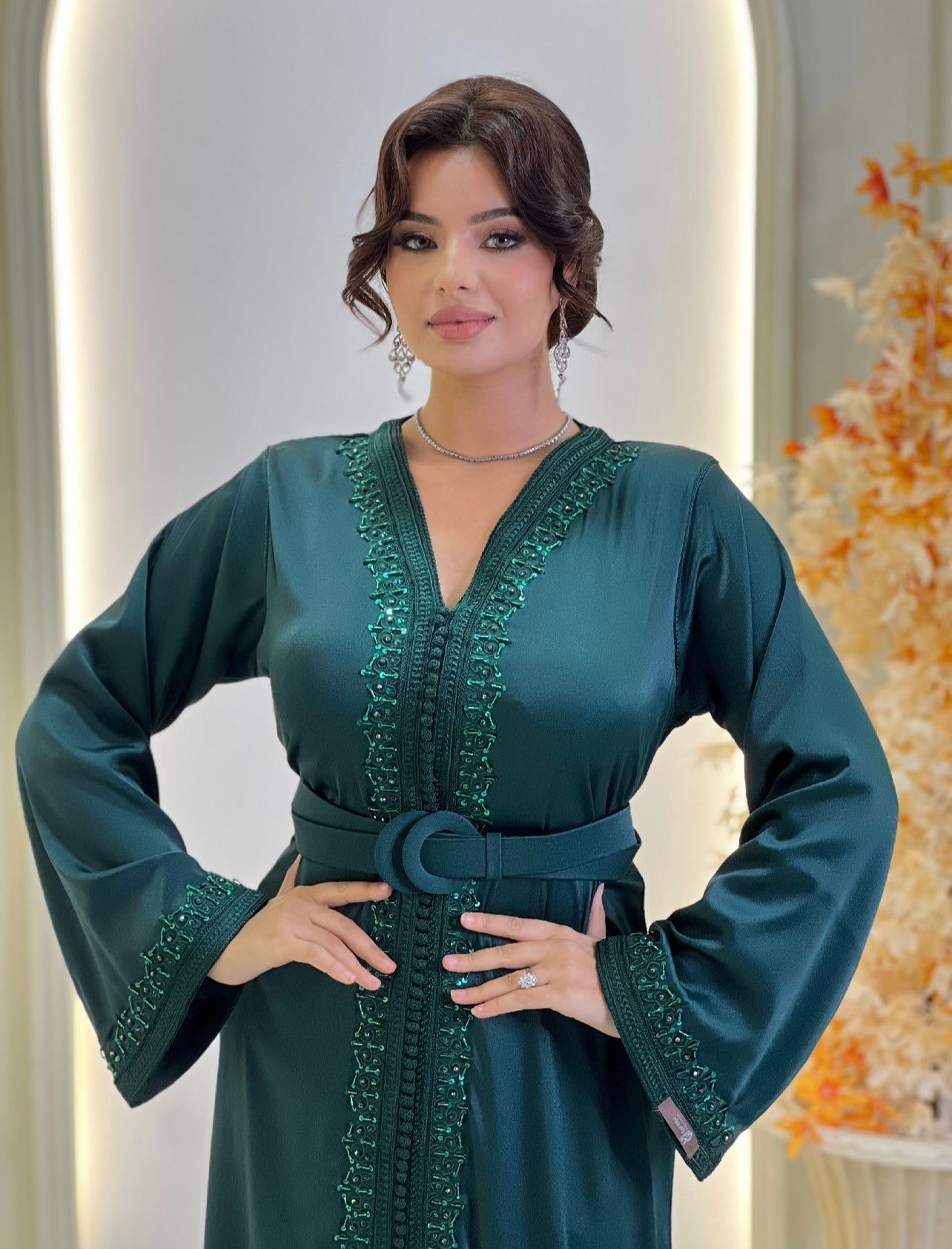 Satin floor length - Kaftan Melila | Renaissance gown | Romantic gown | Engagement gown | Renaissance dress
