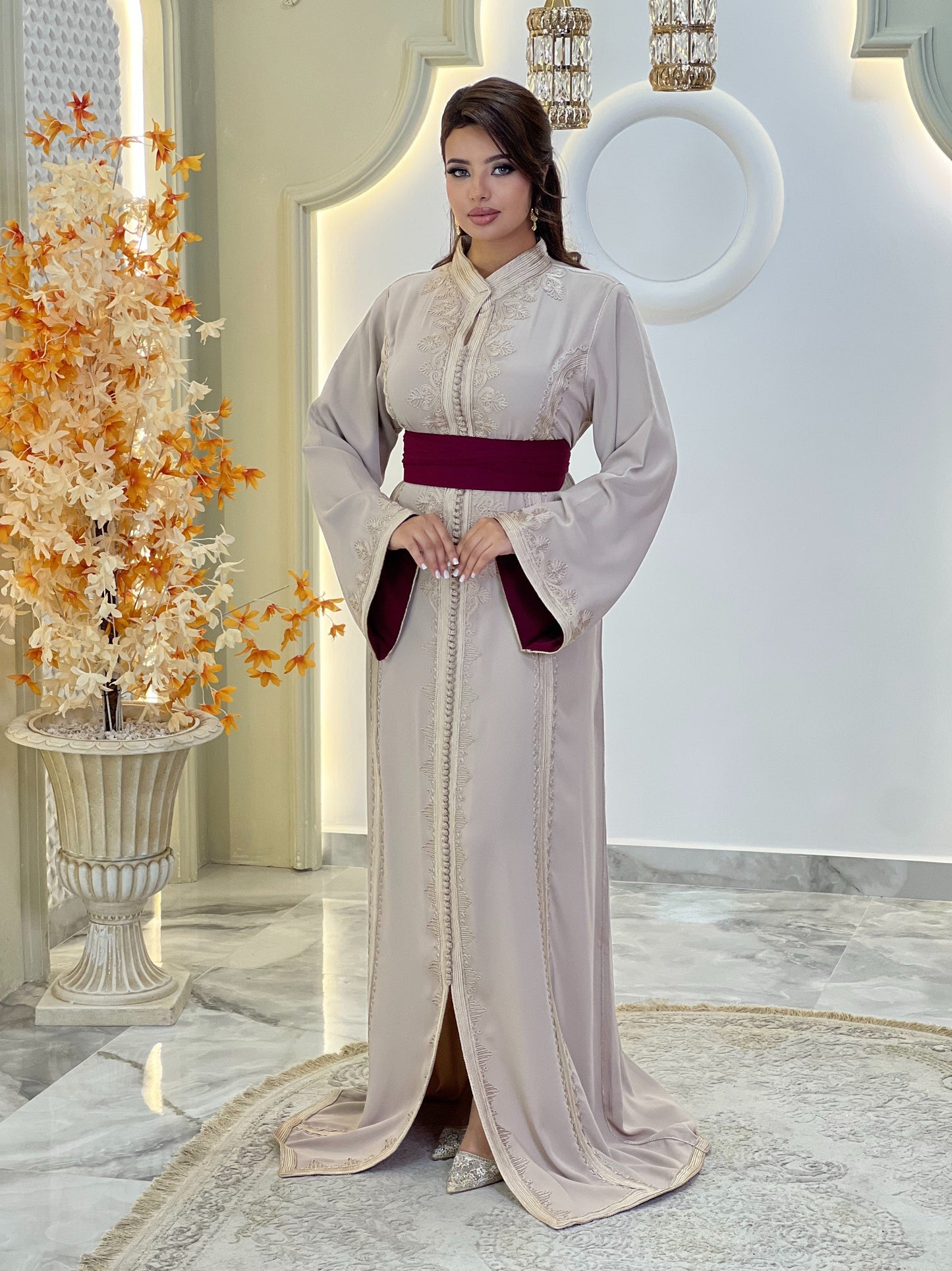 Ren faire dress - Caftan Nawal | Rehearsal silk dress | Silk reception dress | Wedding dress simple | Flowy wedding