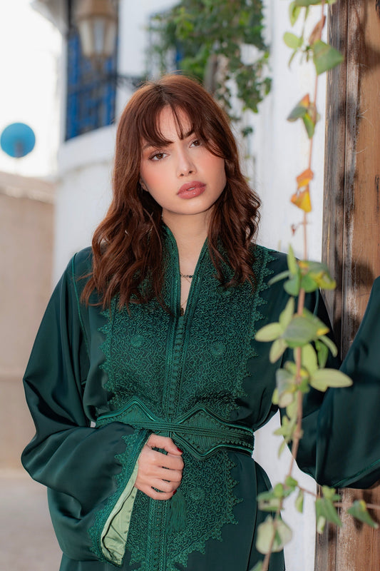 Bias low open back - Mirelle Green | Corset wedding dress | Fairy wedding dress | Second look outfit | Ren faire dress