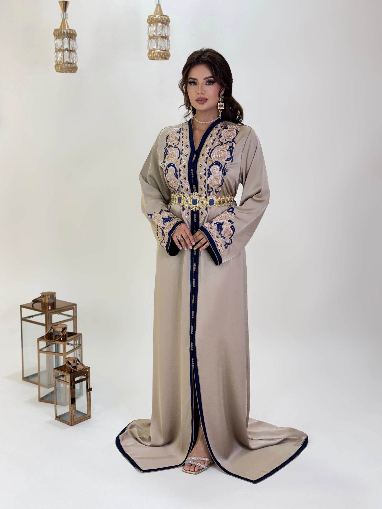 Civil court dress - Caftan Sania | Pearl lace corset | Fantasy bridal gown | Pearl mini gown | Bias low open back