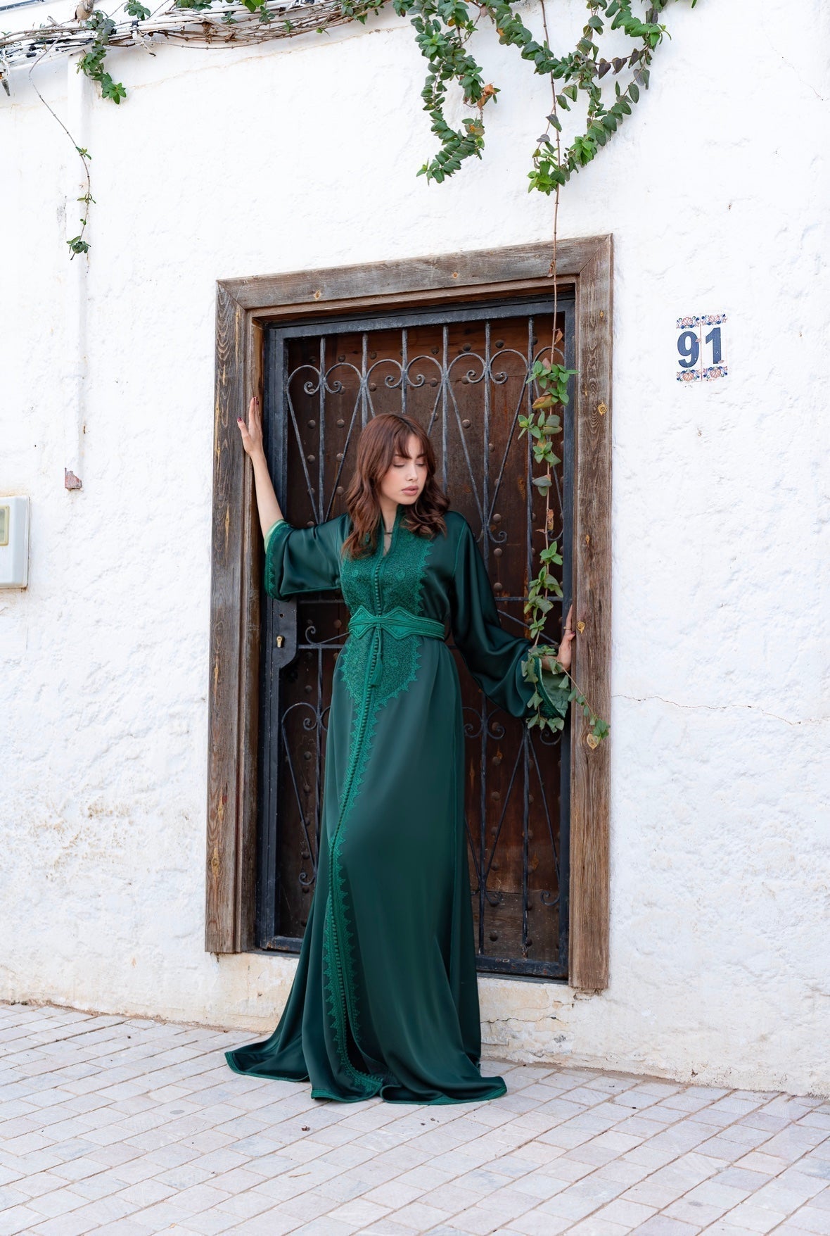 Bias low open back - Mirelle Green | Corset wedding dress | Fairy wedding dress | Second look outfit | Ren faire dress