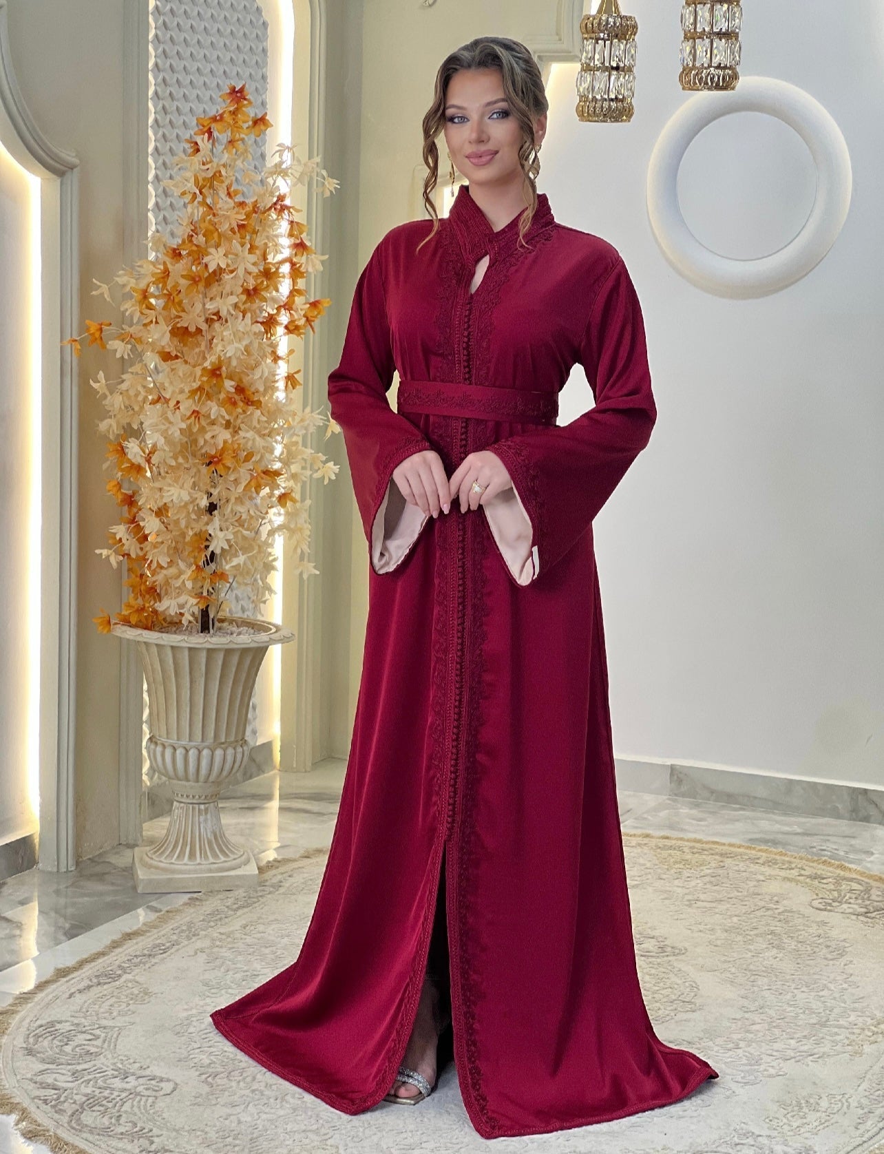 Flowy wedding - Caftan Dounia | Rustic wedding dress | Bridal gown boho | Reception dress | Backless bride dress