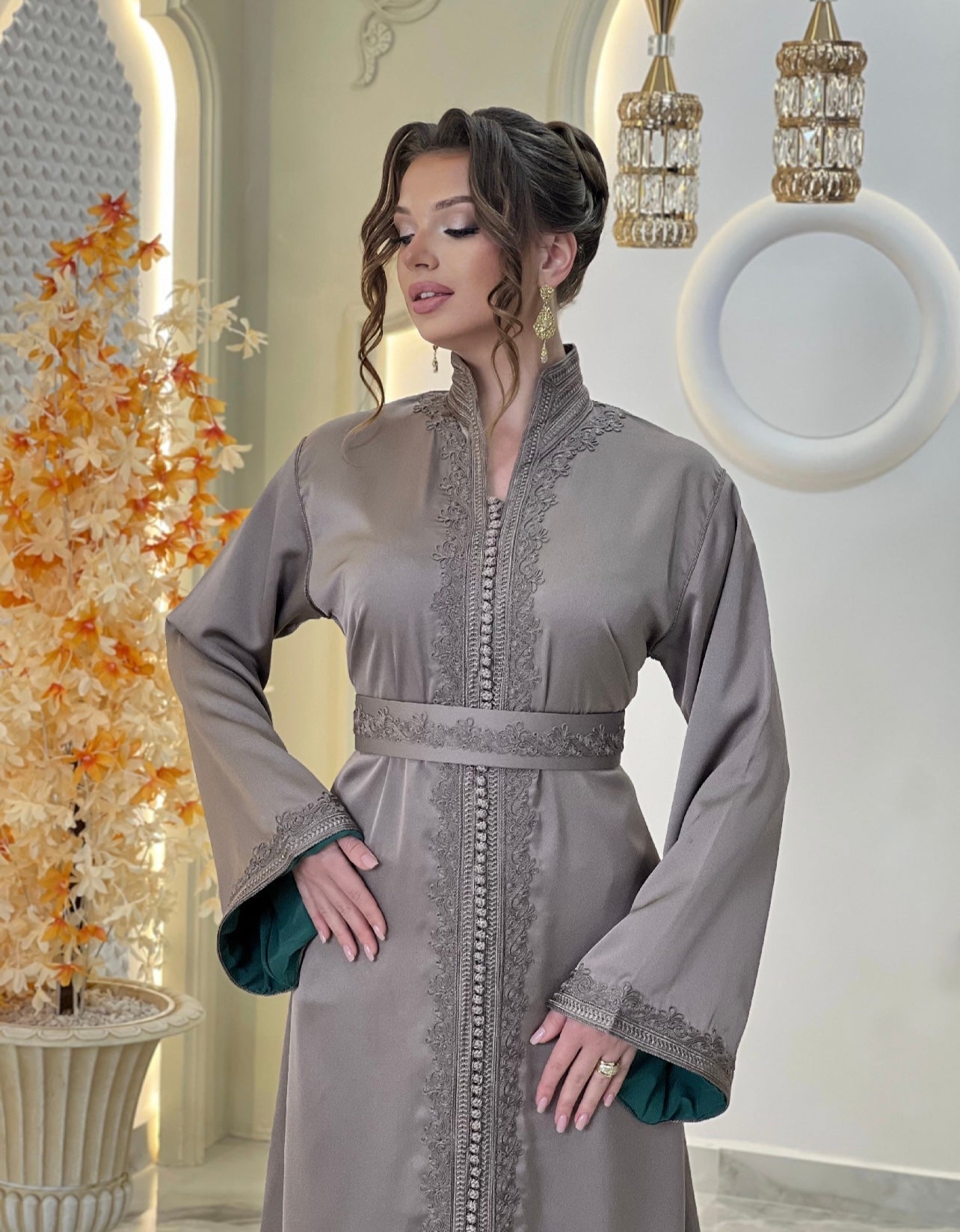 Flowy wedding - Caftan Dounia | Rustic wedding dress | Bridal gown boho | Reception dress | Backless bride dress