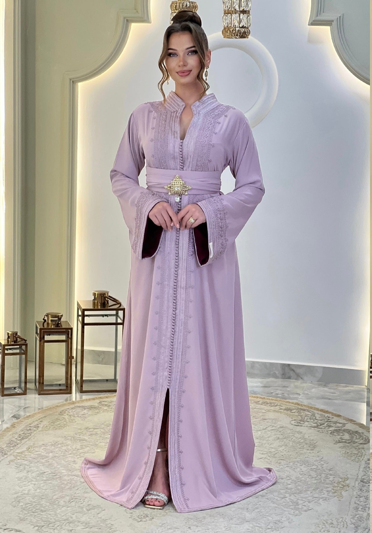 Bridal gown boho - Caftan Nazeera | Reception dress | Backless bride dress | Gown with train | Romantic bridal gown