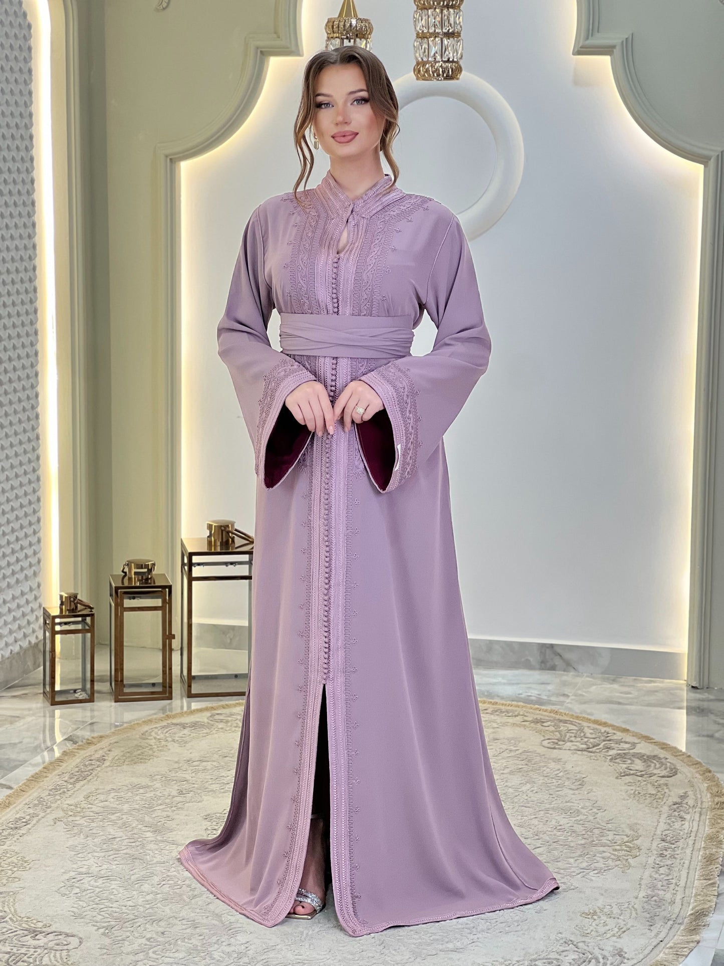 Bridal gown boho - Caftan Nazeera | Reception dress | Backless bride dress | Gown with train | Romantic bridal gown
