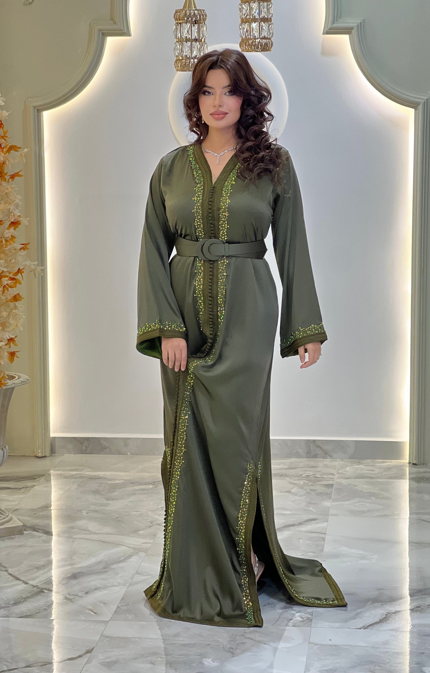 Satin floor length - Kaftan Melila | Renaissance gown | Romantic gown | Engagement gown | Renaissance dress