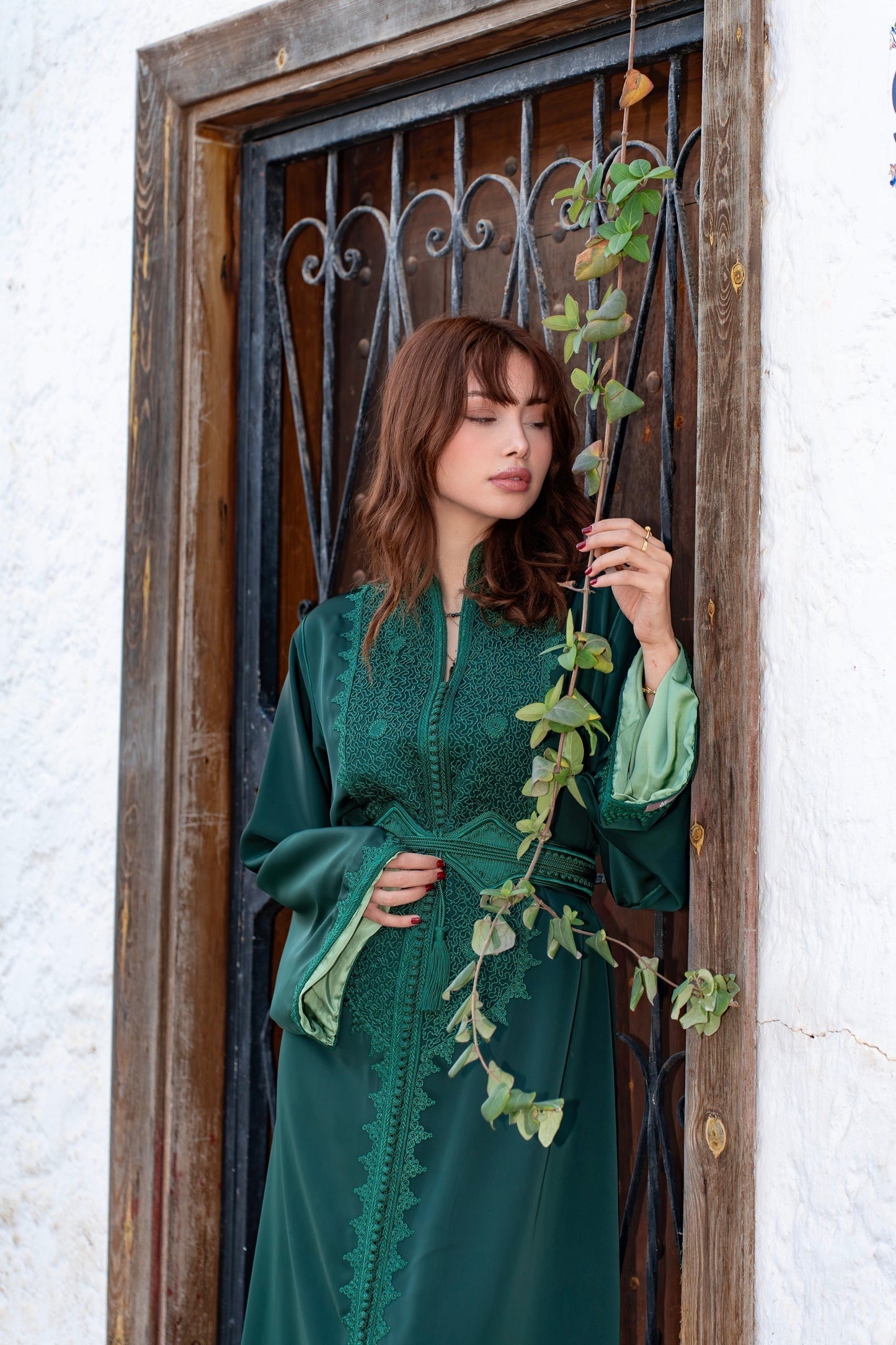 Bias low open back - Mirelle Green | Corset wedding dress | Fairy wedding dress | Second look outfit | Ren faire dress