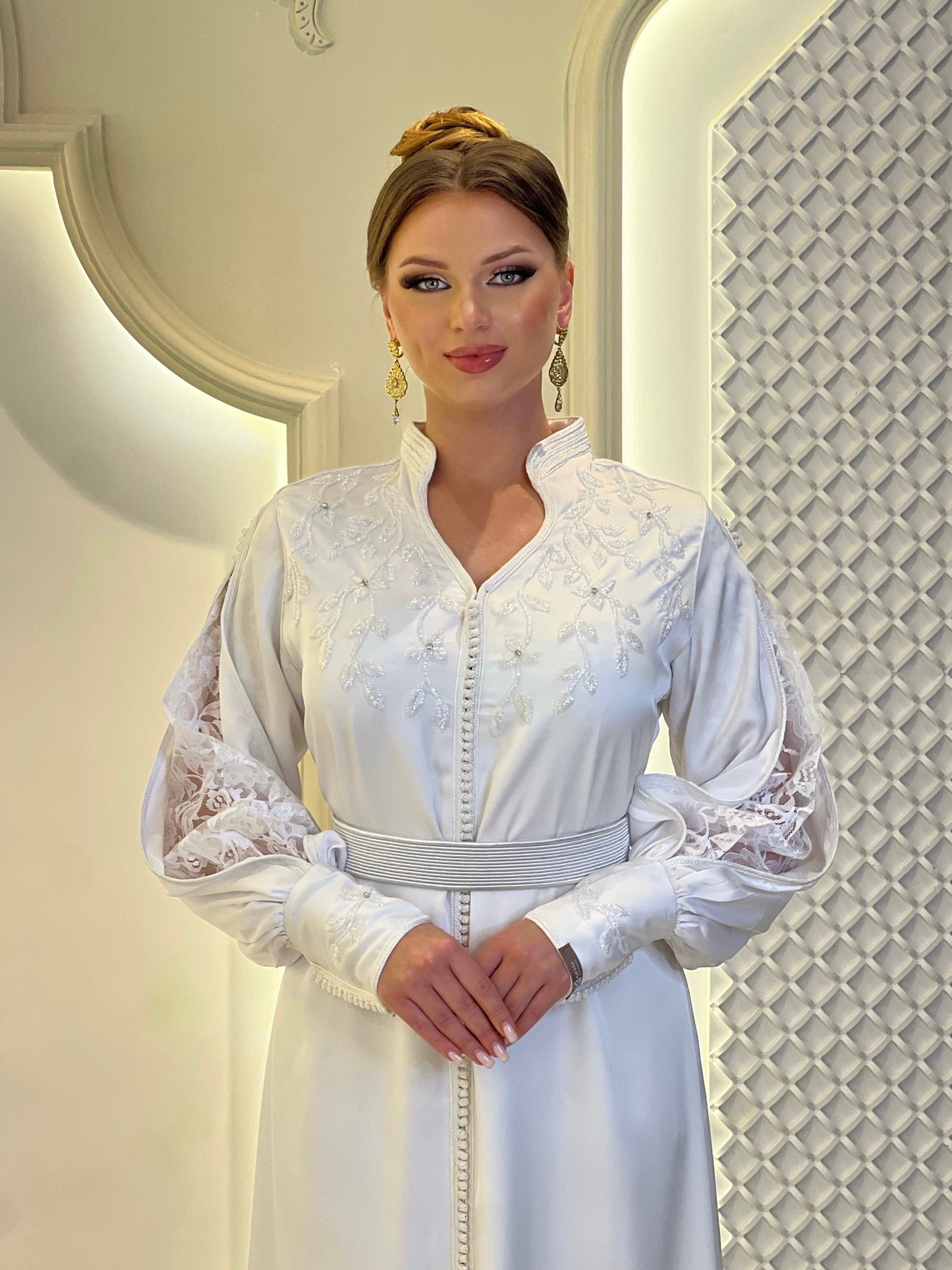 Marokkaanse Jurk - Bias low open back - Kaftan Ilana | Bruiloft Gast | Handgemaakt | Exclusieve Takchita
