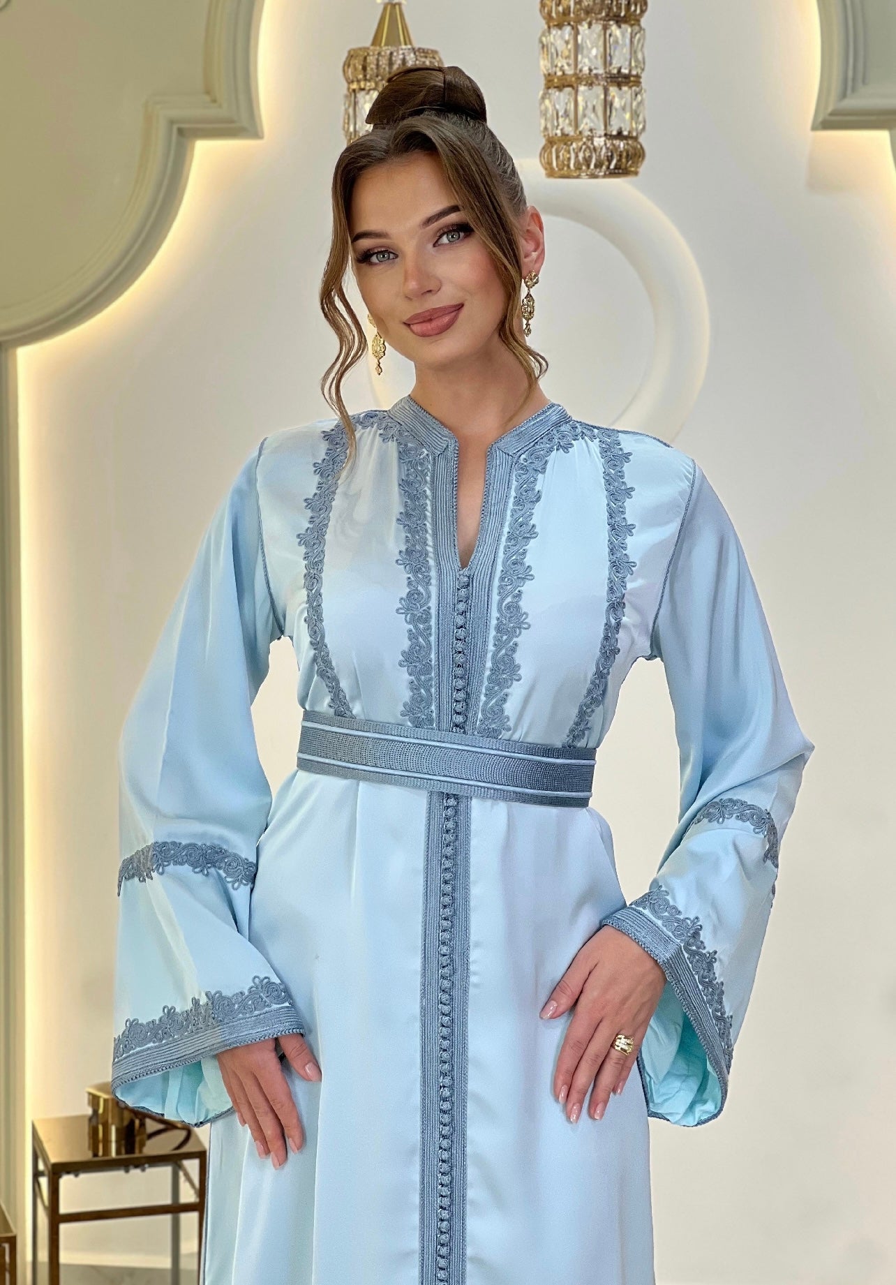 Romantic bridal gown - Caftan Maisa | Boho bridal gown | Modest wedding dress | Drop waist wedding | Fairy tale dress