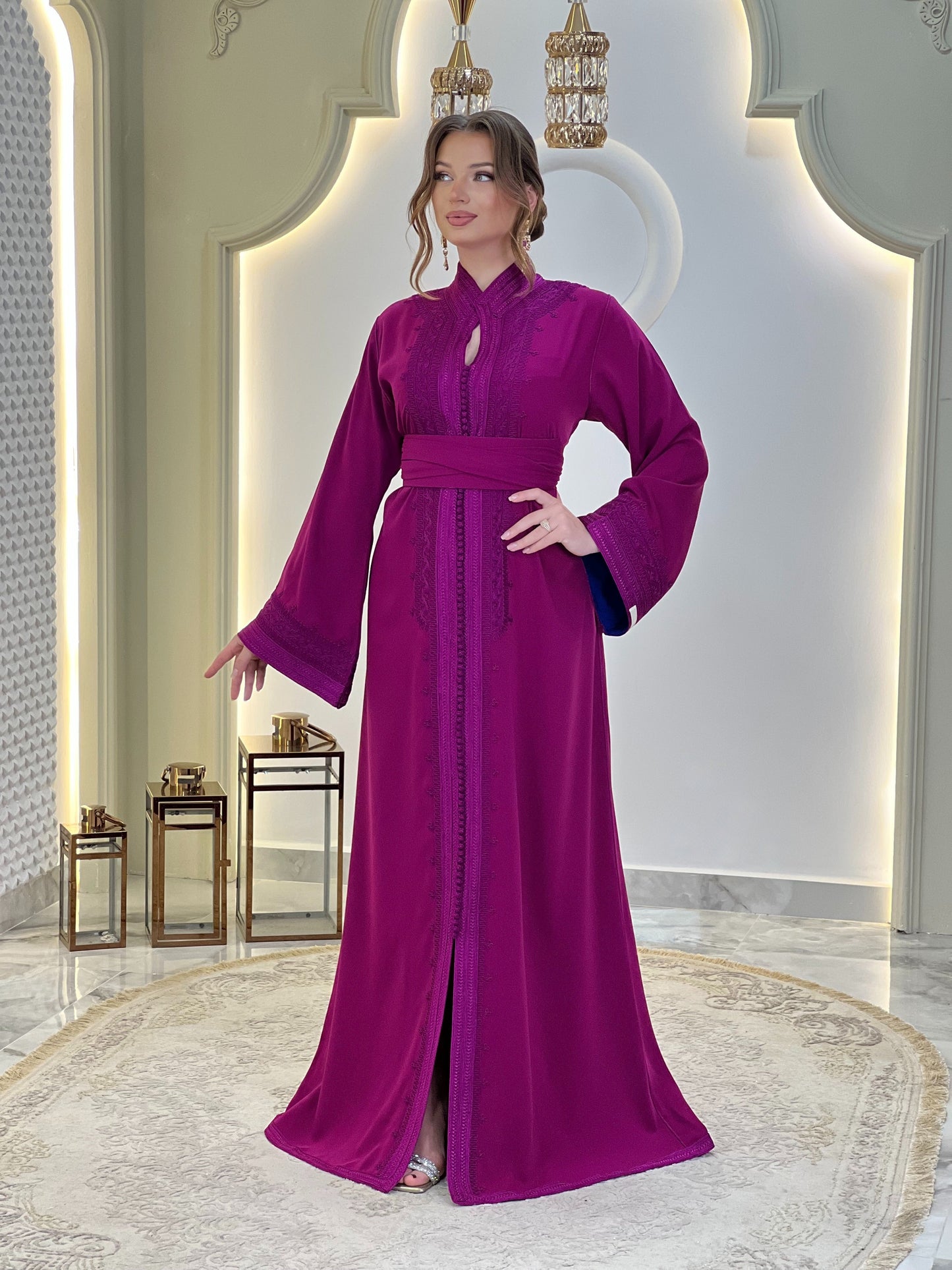 Bridal gown boho - Caftan Nazeera | Reception dress | Backless bride dress | Gown with train | Romantic bridal gown