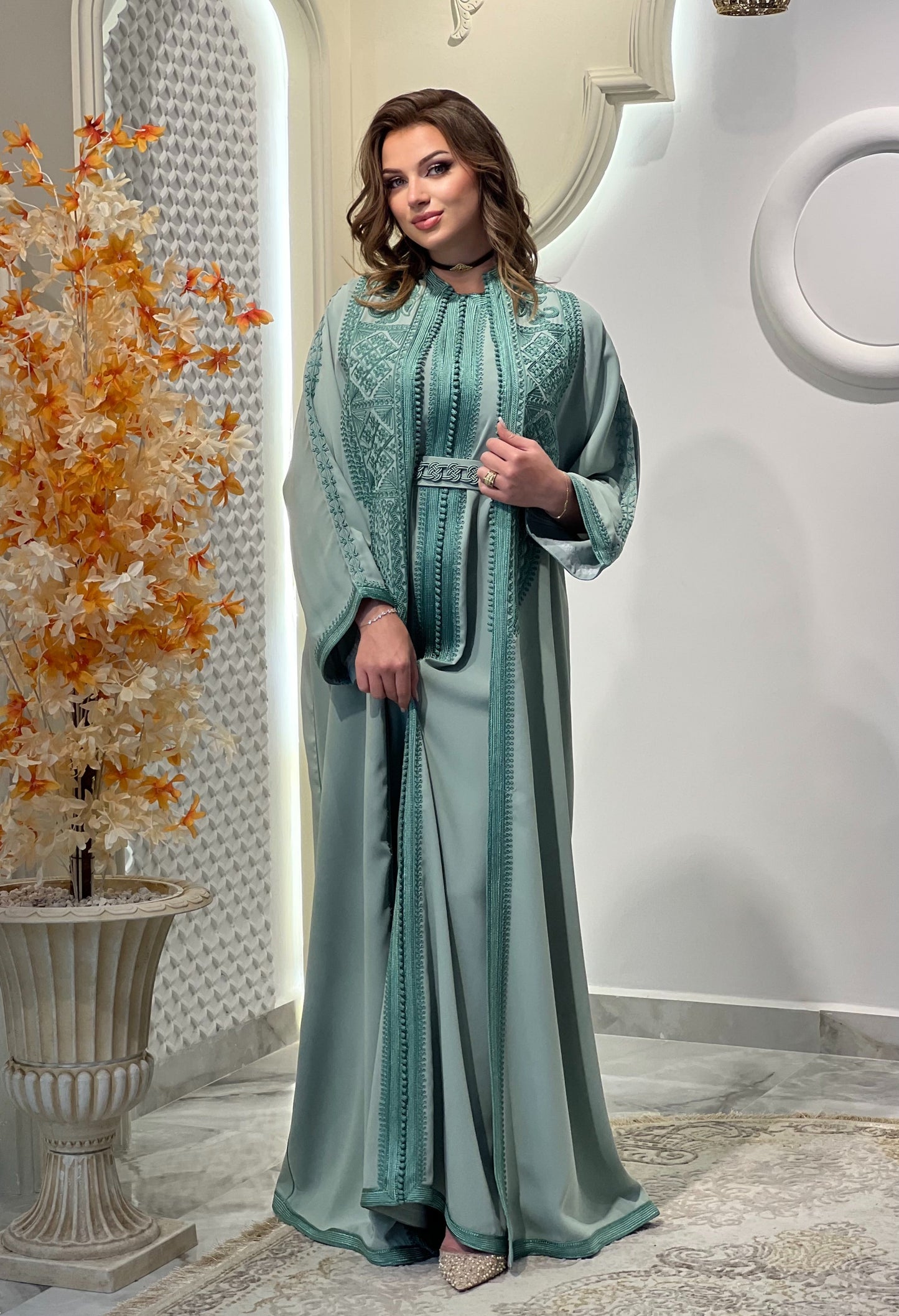 Modest wedding dress - Daur | Drop waist wedding | Fairy tale dress | Venice Carnival | Satin floor length