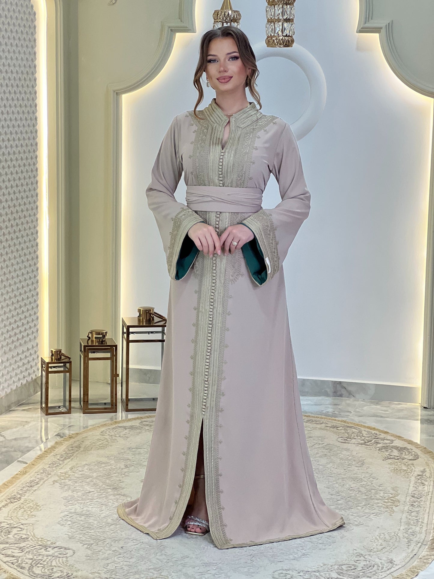 Bridal gown boho - Caftan Nazeera | Reception dress | Backless bride dress | Gown with train | Romantic bridal gown