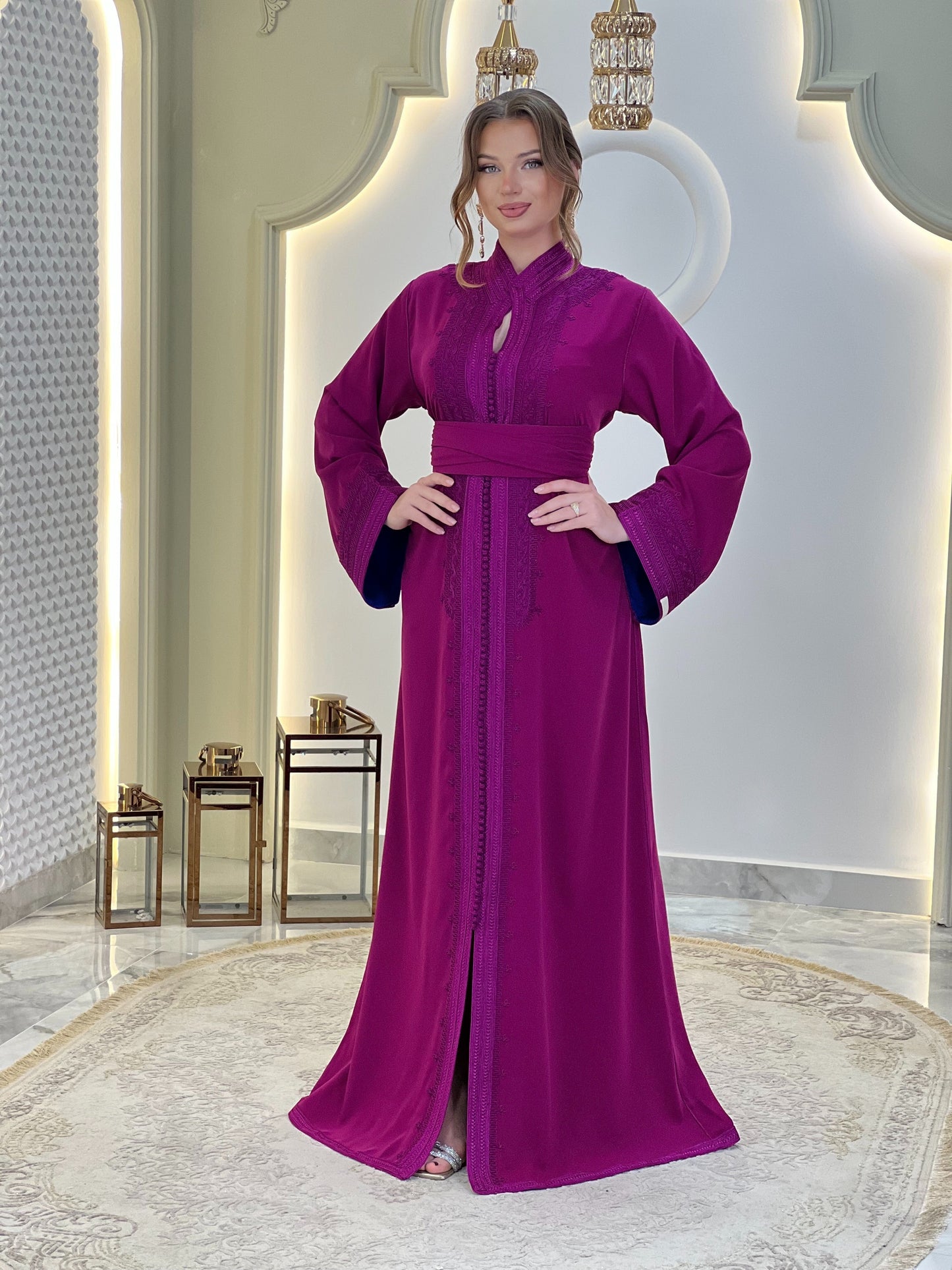 Bridal gown boho - Caftan Nazeera | Reception dress | Backless bride dress | Gown with train | Romantic bridal gown