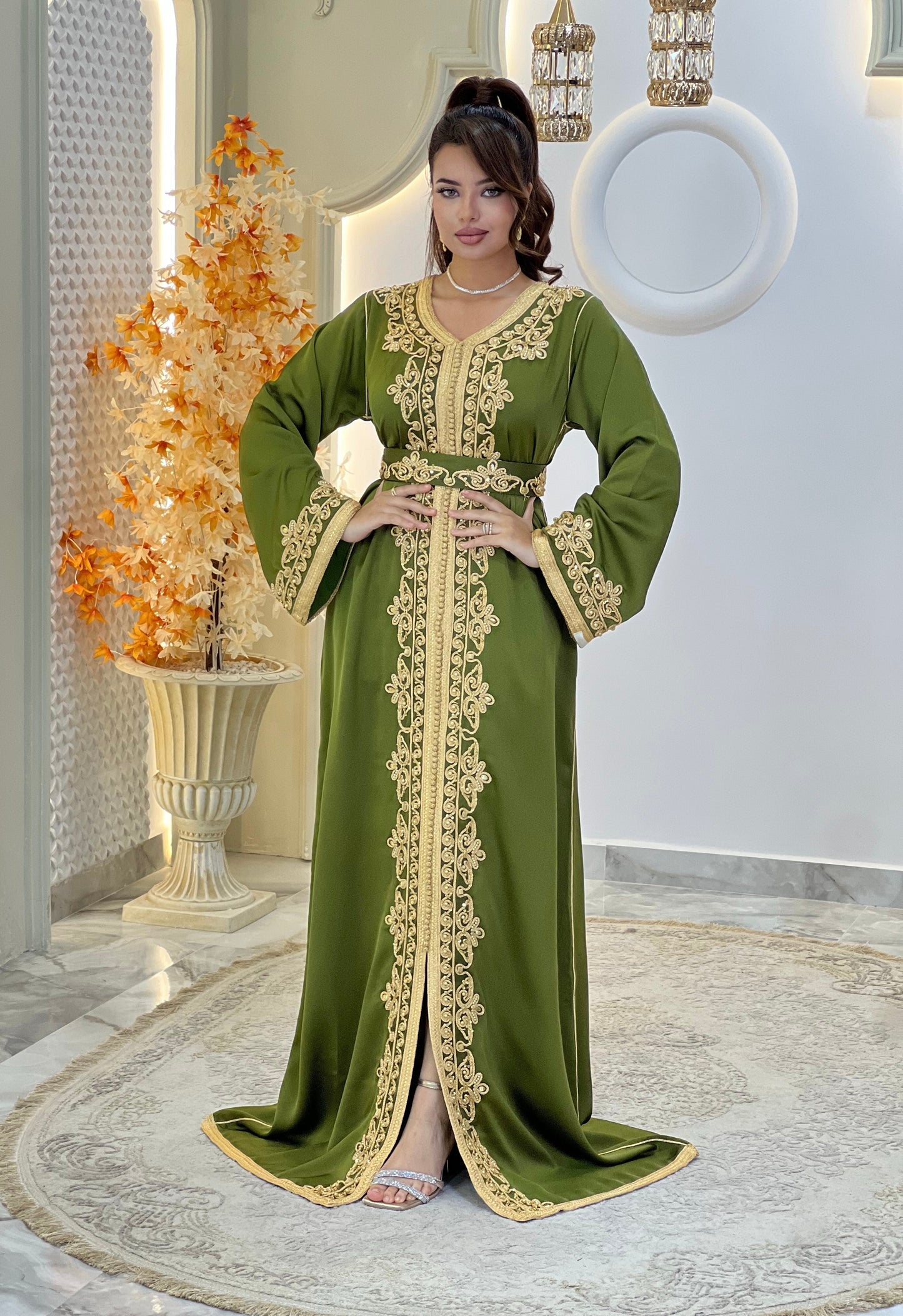 Courtesan dress - Kaftan Golnaz | Glitter Bridal Lux | Civil court dress | Pearl lace corset | Fantasy bridal gown