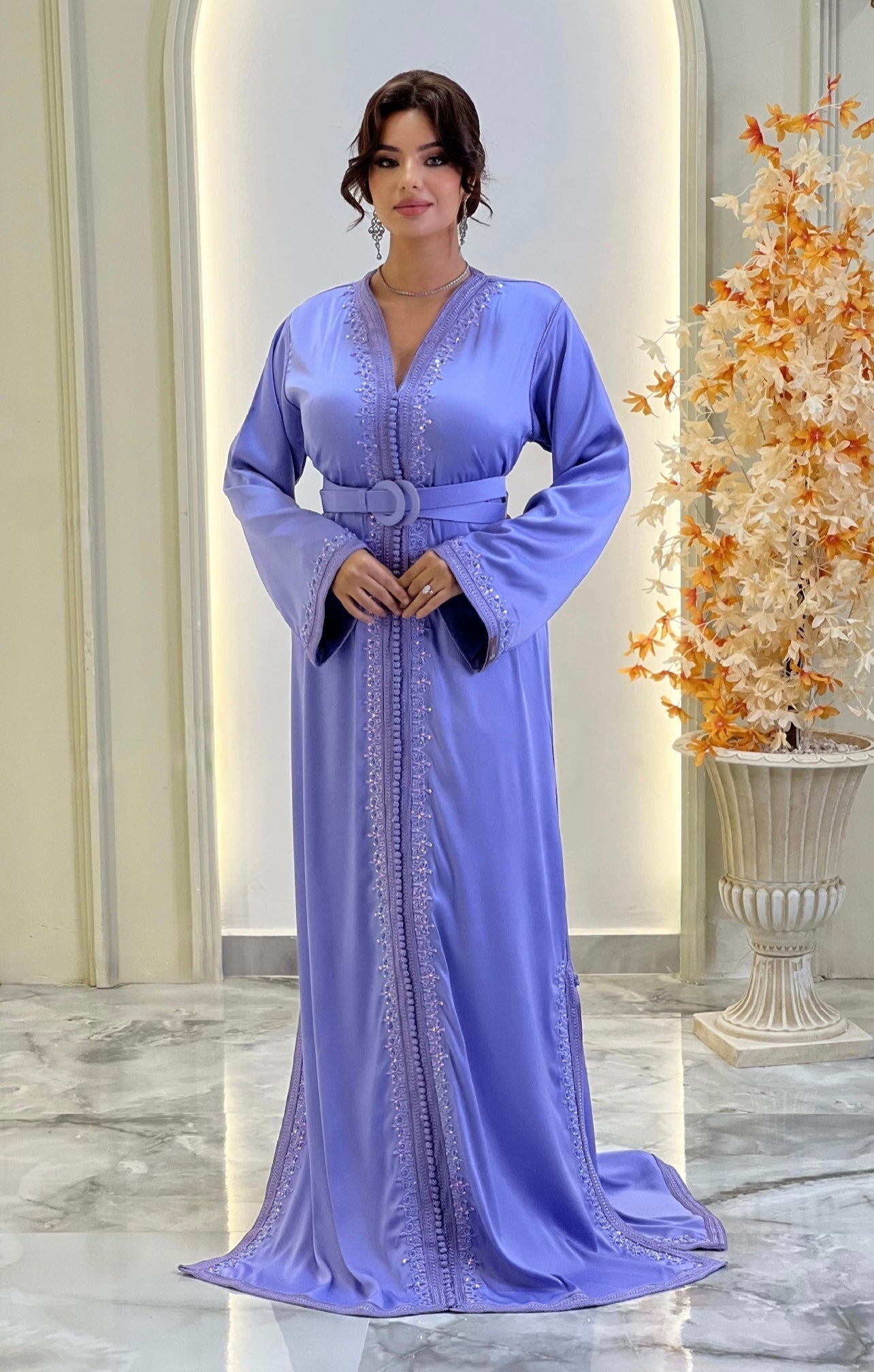 Satin floor length - Kaftan Melila | Renaissance gown | Romantic gown | Engagement gown | Renaissance dress