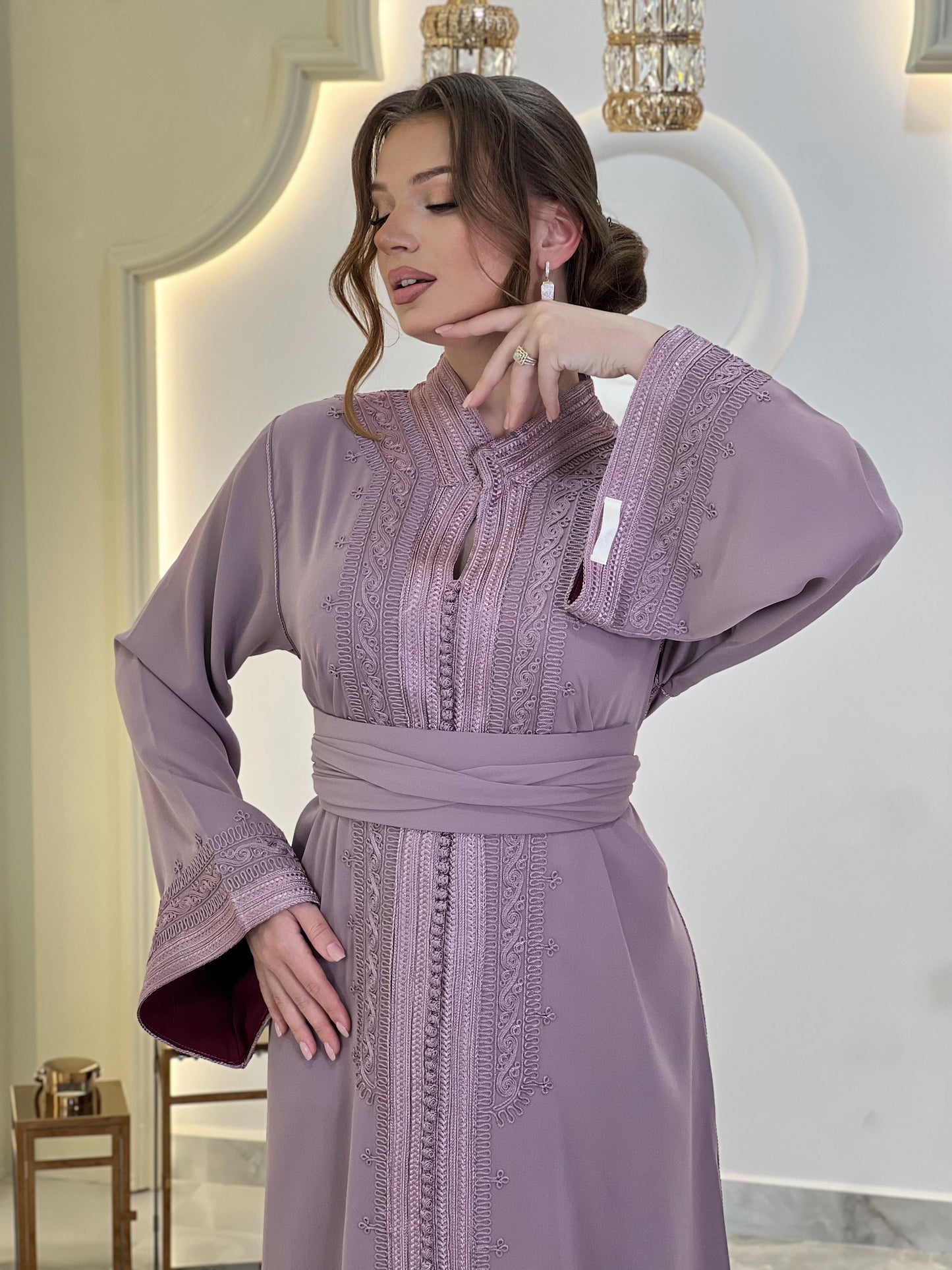 Bridal gown boho - Caftan Nazeera | Reception dress | Backless bride dress | Gown with train | Romantic bridal gown