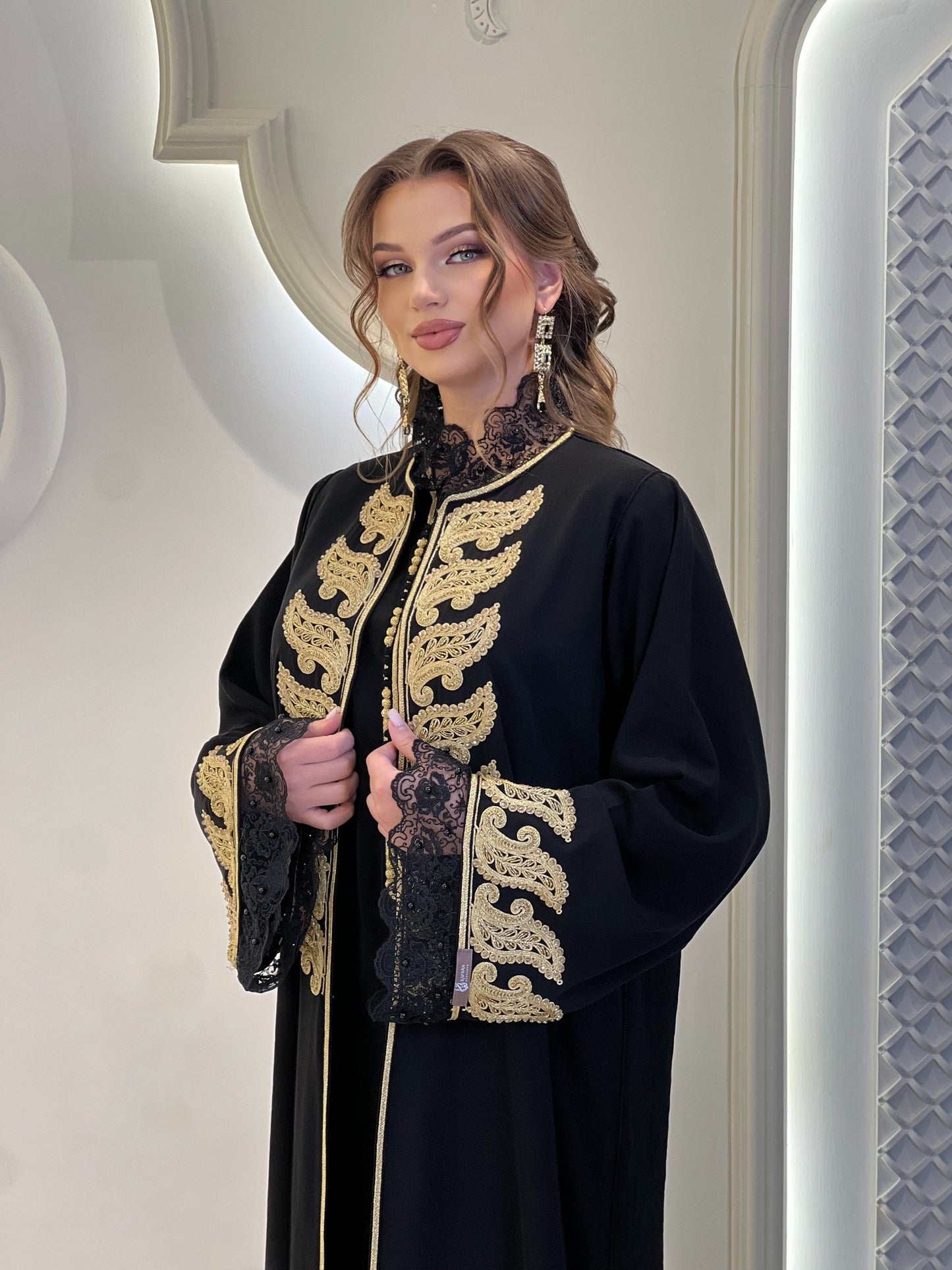 Caftan de Luxe - Fairy wedding dress - Kaftan Sara | Takchita Couture | Bespoke Silk Gown | Seta ricamata