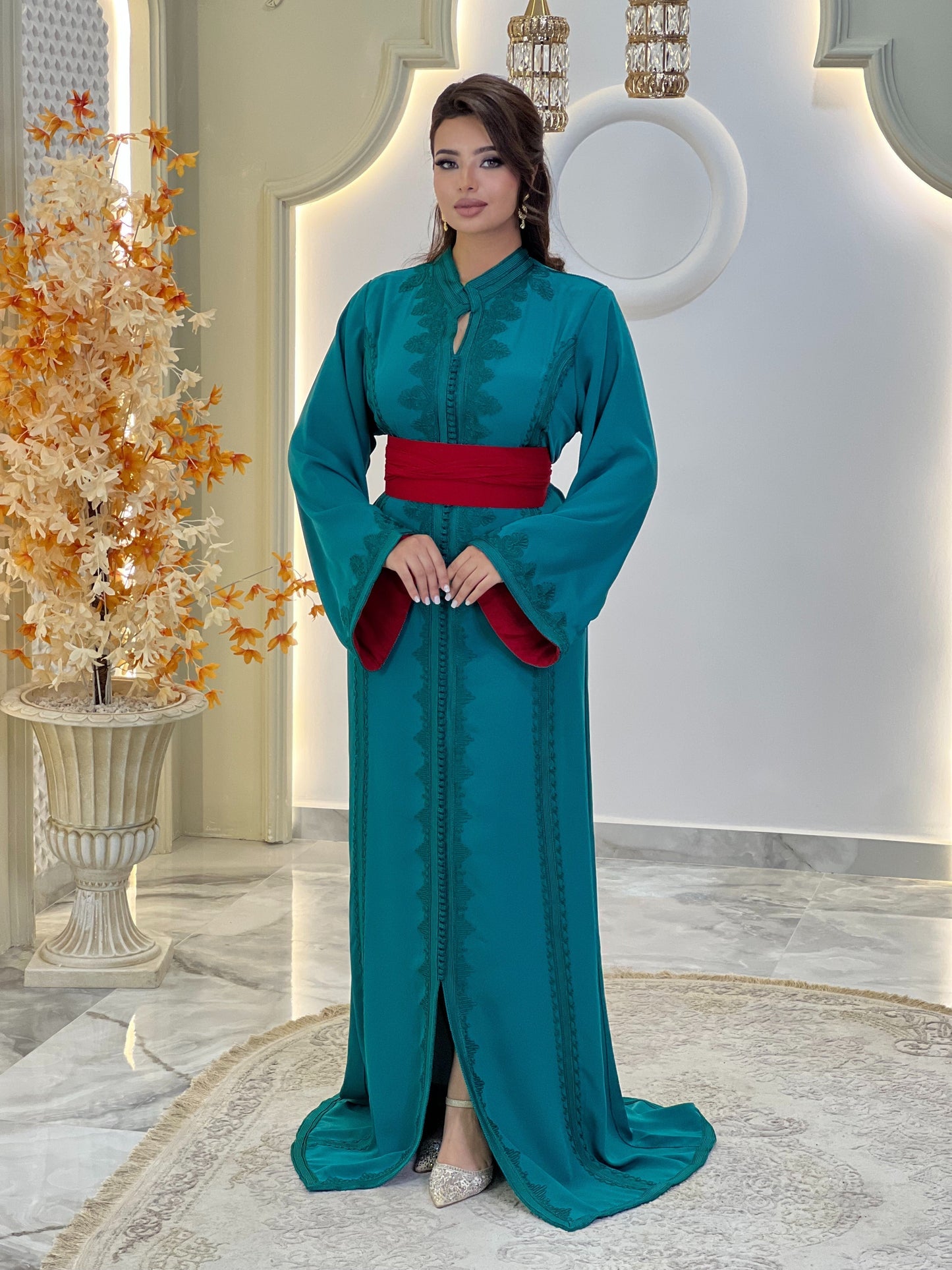 Ren faire dress - Caftan Nawal | Rehearsal silk dress | Silk reception dress | Wedding dress simple | Flowy wedding