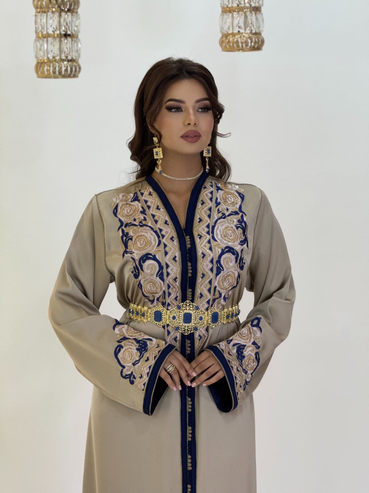 Civil court dress - Caftan Sania | Pearl lace corset | Fantasy bridal gown | Pearl mini gown | Bias low open back