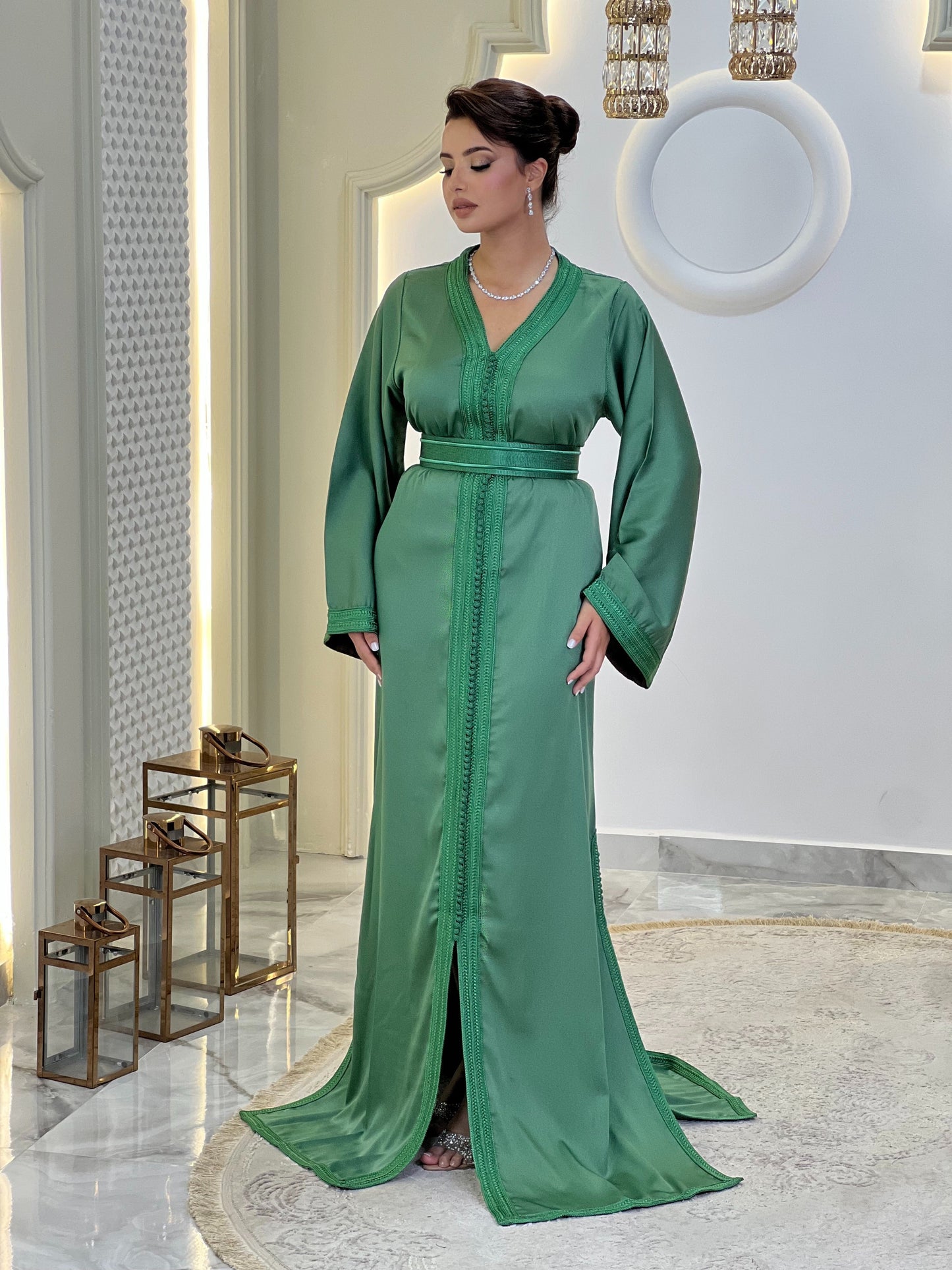 Courtesan dress - Caftan Maram | Glitter Bridal Lux | Civil court dress | Pearl lace corset | Fantasy bridal gown